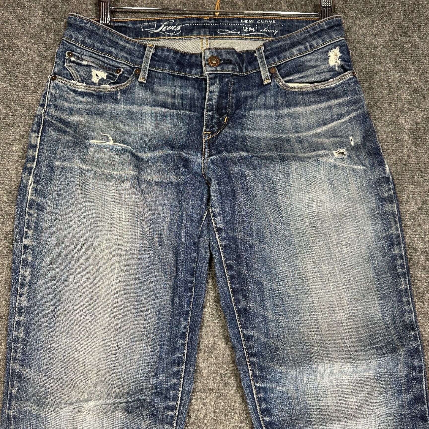 Vintage VINTAGE Levis Jeans Womens 28 Skinny Distressed Cotton Blend 5-Pocket Denim Levis Demi Curve Womens Jeans Size 28" / US 6 / IT 42 - 3 Thumbnail