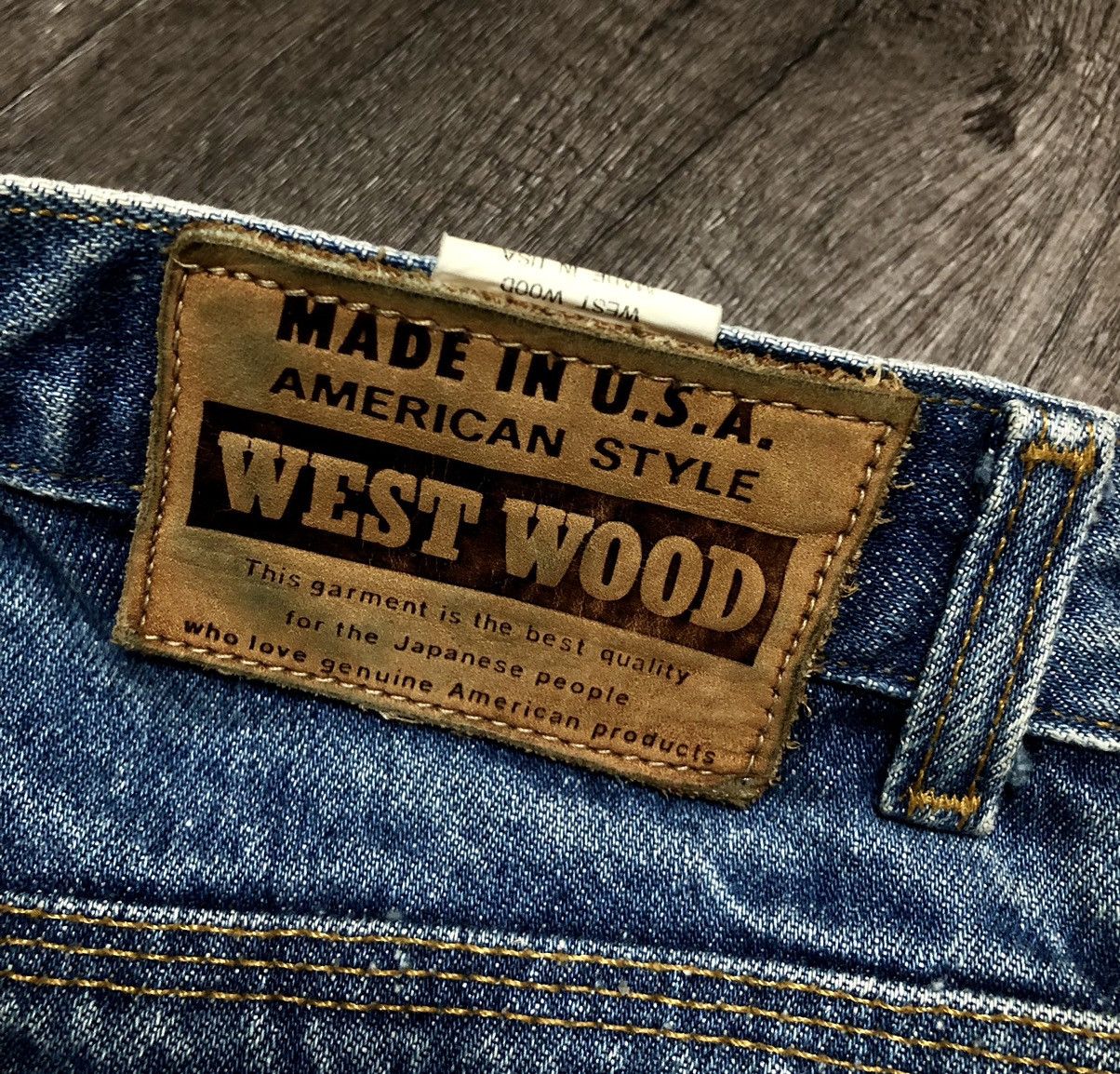 Designer × Vintage Vintage West Wood Made in U.S.A. Jeans (unisex) Size US 27 - 25 Thumbnail