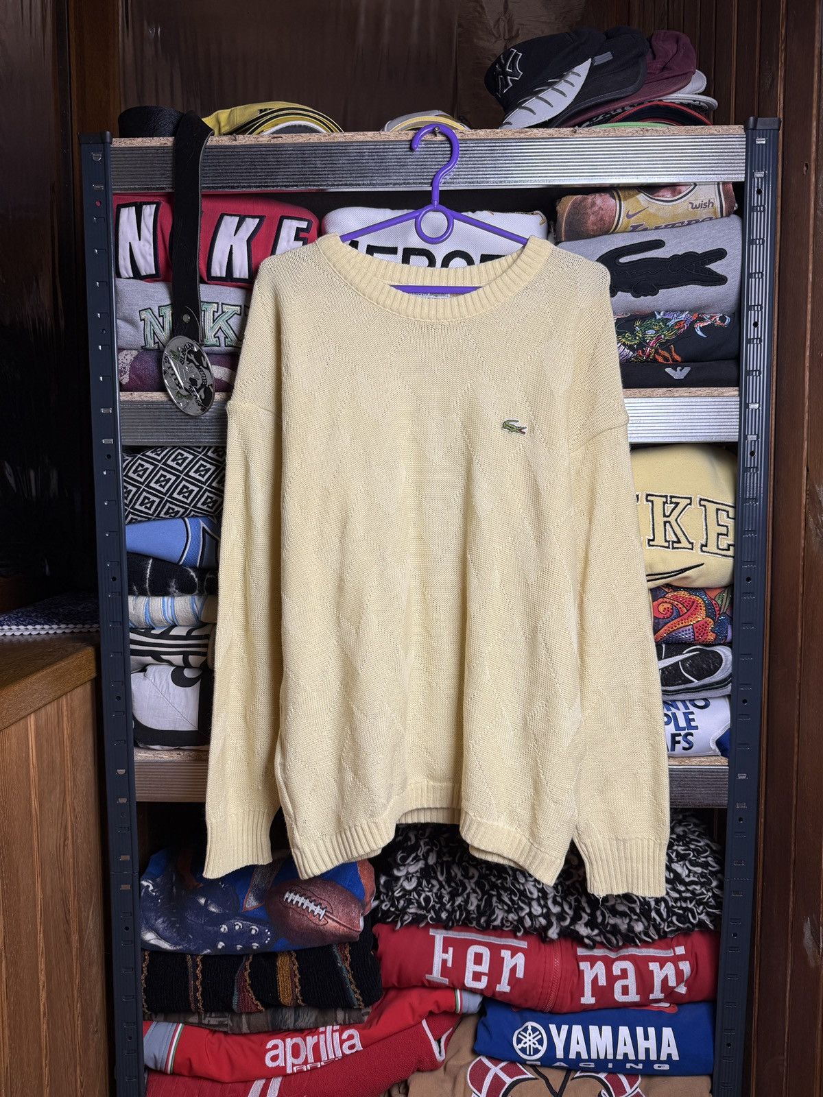 Lacoste Lacoste Vintage Sweater Knit Casual Yellow 90s Hype Rare Size US M / EU 48-50 / 2 - 1 Thumbnail
