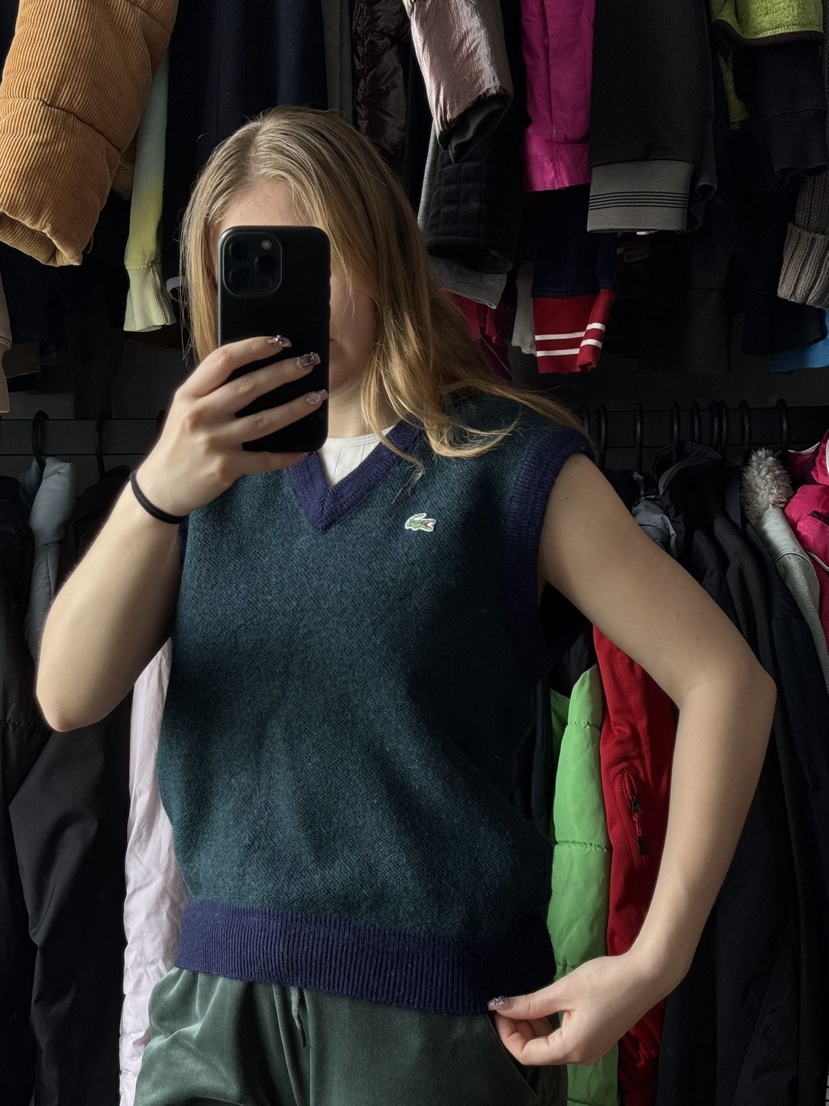 Lacoste Lacoste vintage retro green vest Chemise 90s Size M / US 6-8 / IT 42-44 - 2 Thumbnail