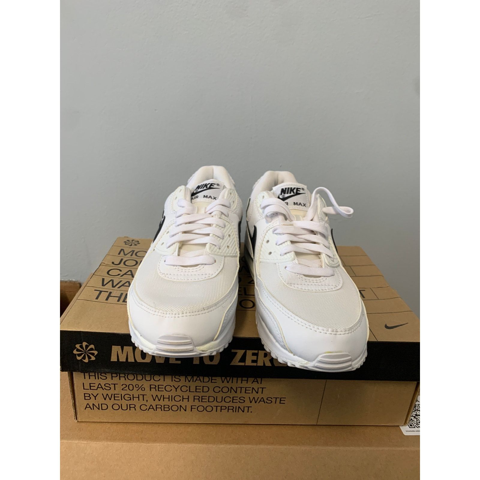 Nike Nike Air Max 90 Next Nature White Black Womens Size 8.5 Used Size US 8.5 / IT 38.5 - 2 Thumbnail