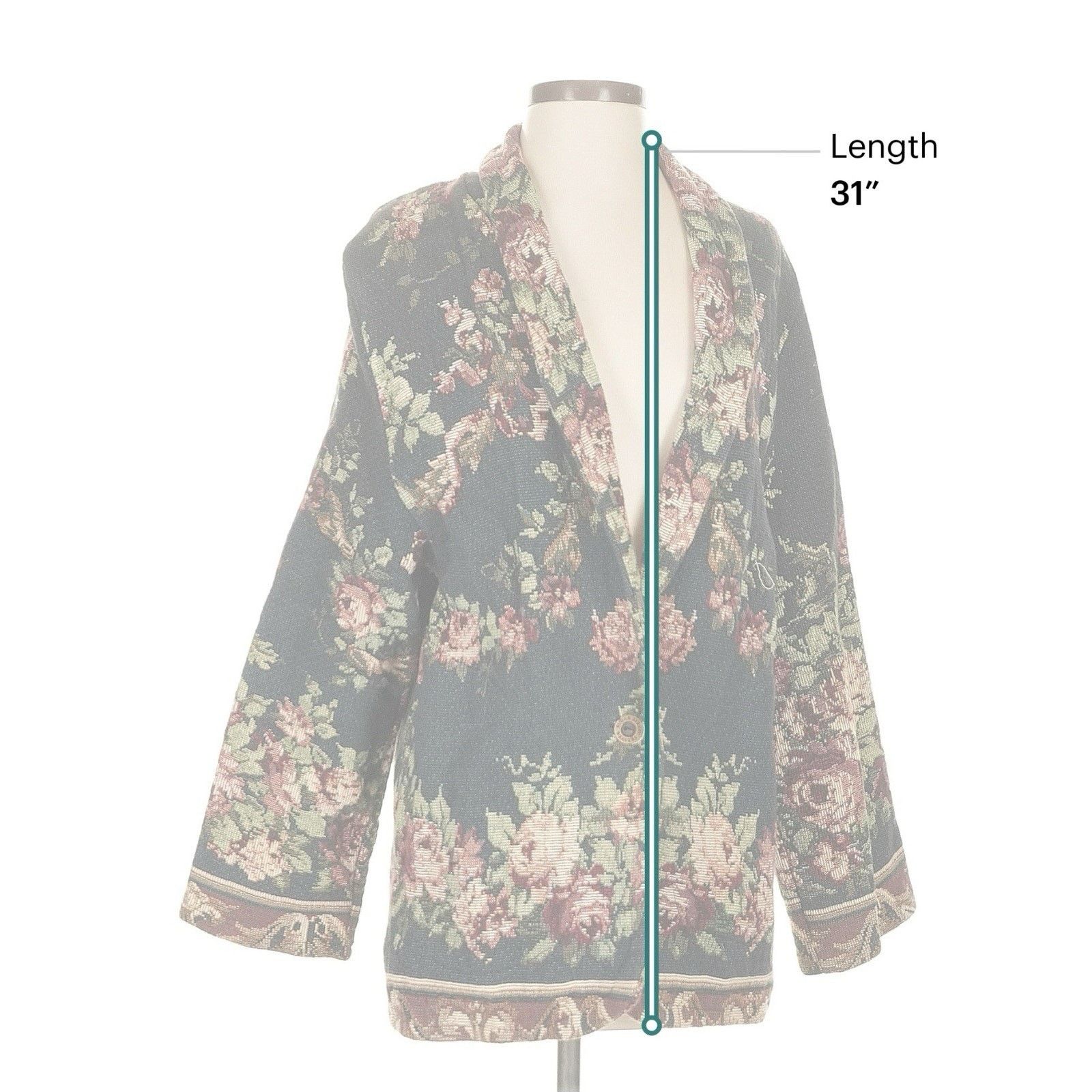 Vintage sugar street weavers jacket Tapestry Rose Jacket Buttons S Size S / US 4 / IT 40 - 3 Thumbnail