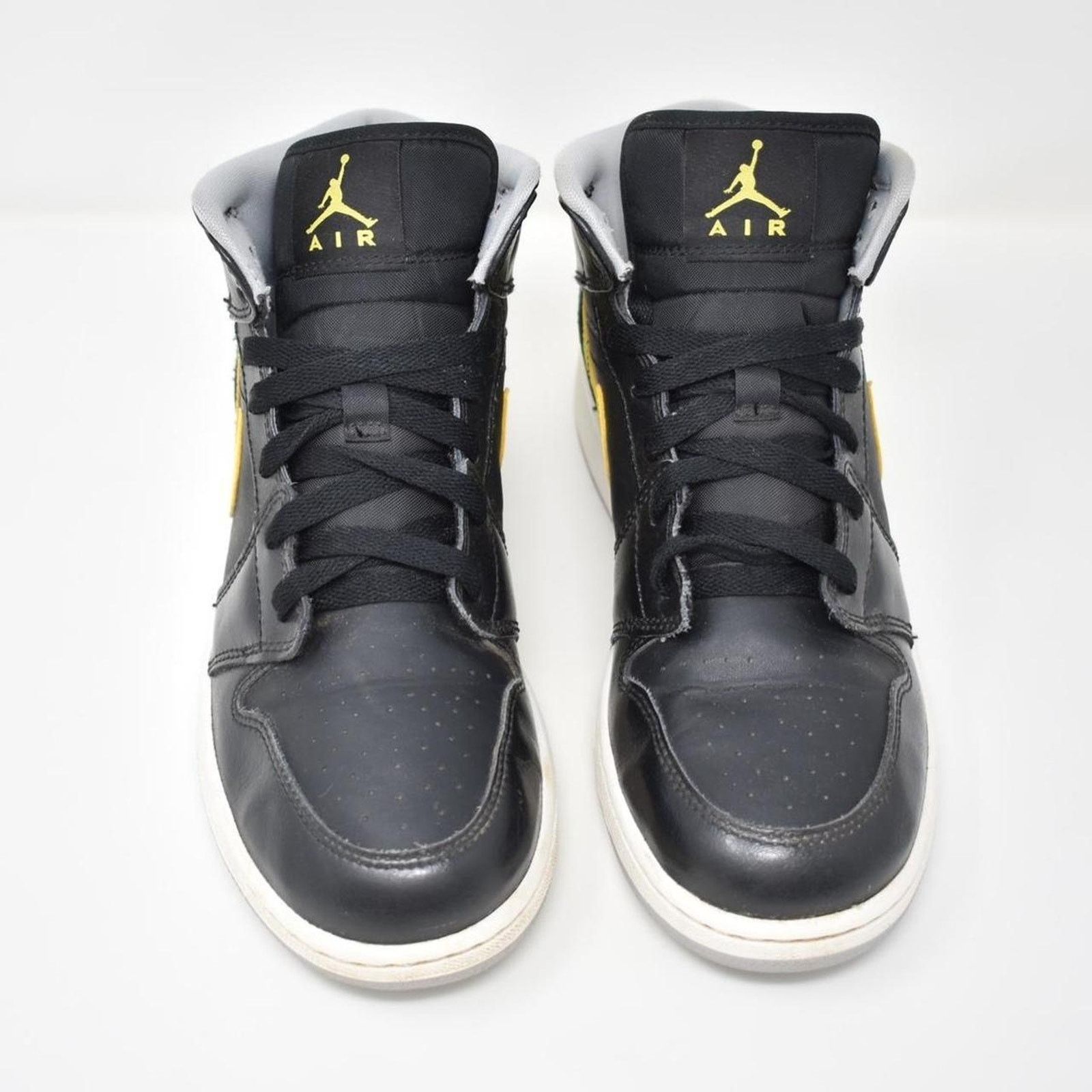 Jordan Brand 2014 Jordan 1 Mid "Black/Yellow" Size US 8 / IT 38 - 3 Thumbnail
