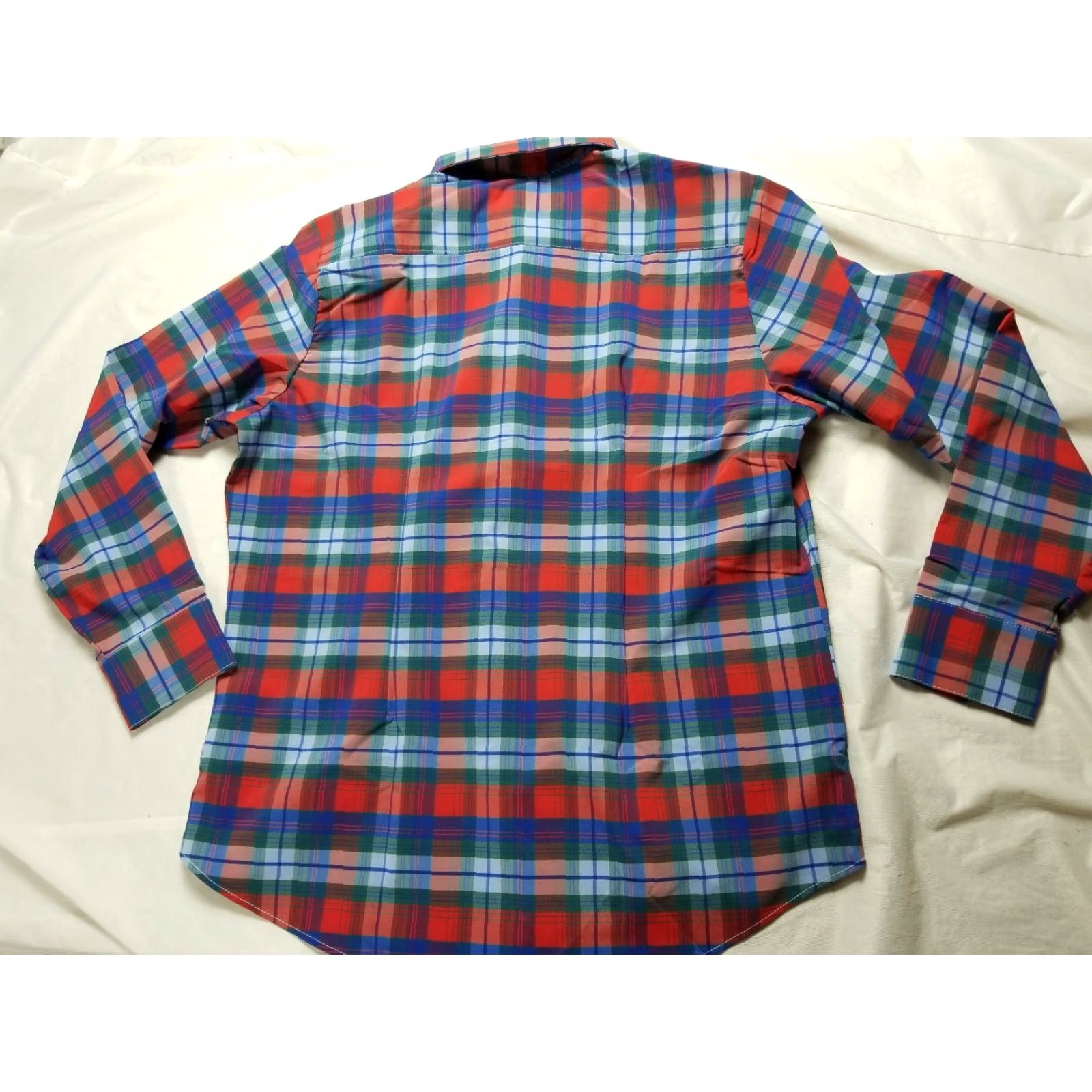 Mizzen+Main Mizzen + Main Men's Shirt Leeward Plaid Blue Red Standard Fit Long Sleeve Button-Up M Casual Size US M / EU 48-50 / 2 - 4 Thumbnail