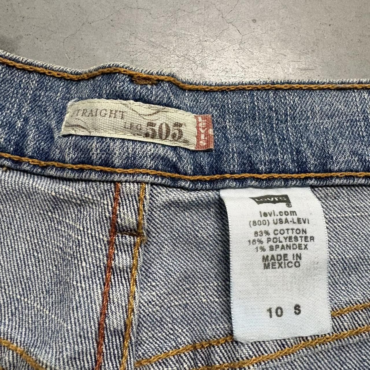 Levi's Crazy Vintage Y2K/2000s Levis 505 Straight Leg Streetwear Medium Blue Wash Denim Jeans! Size US 32 / EU 48 - 6 Thumbnail