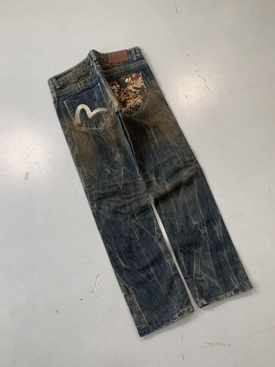 Vintage Vintage Evisu inspired Japanese SpellOut buckle belt denim Size US 36 / EU 52 - 1 Thumbnail