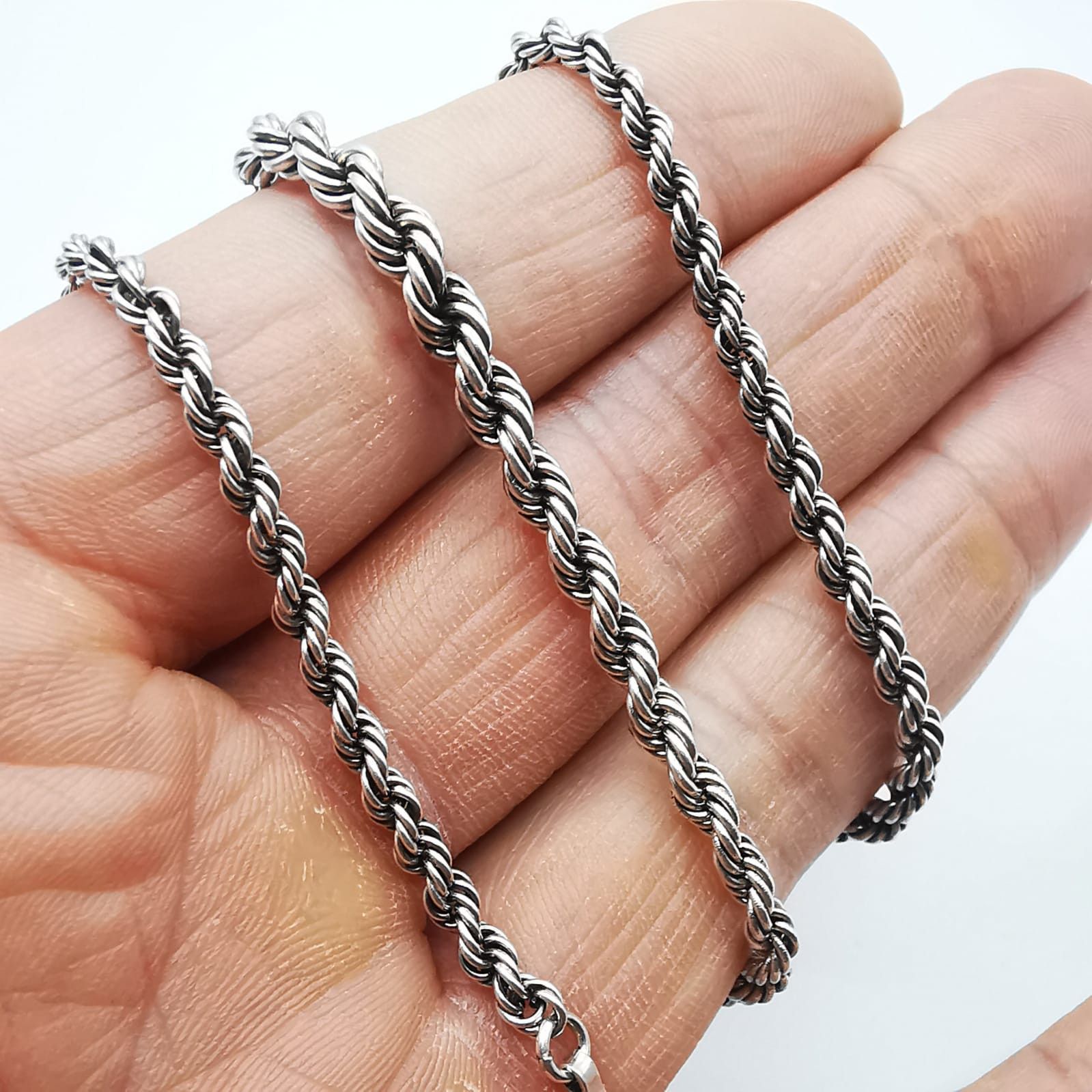 Sterling Silver × Vintage Vintage Statement Jewelry Chain, 925 Sterling Silver 19,49g Size ONE SIZE - 3 Thumbnail