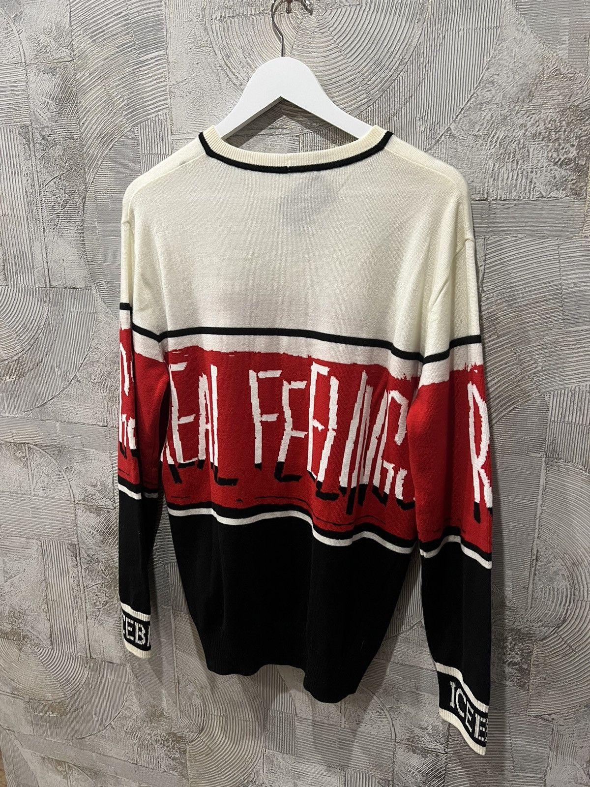 Iceberg 💰Very Rare💰 Iceberg “Real Feelings” wool sweater crew neck Size US L / EU 52-54 / 3 - 6 Thumbnail