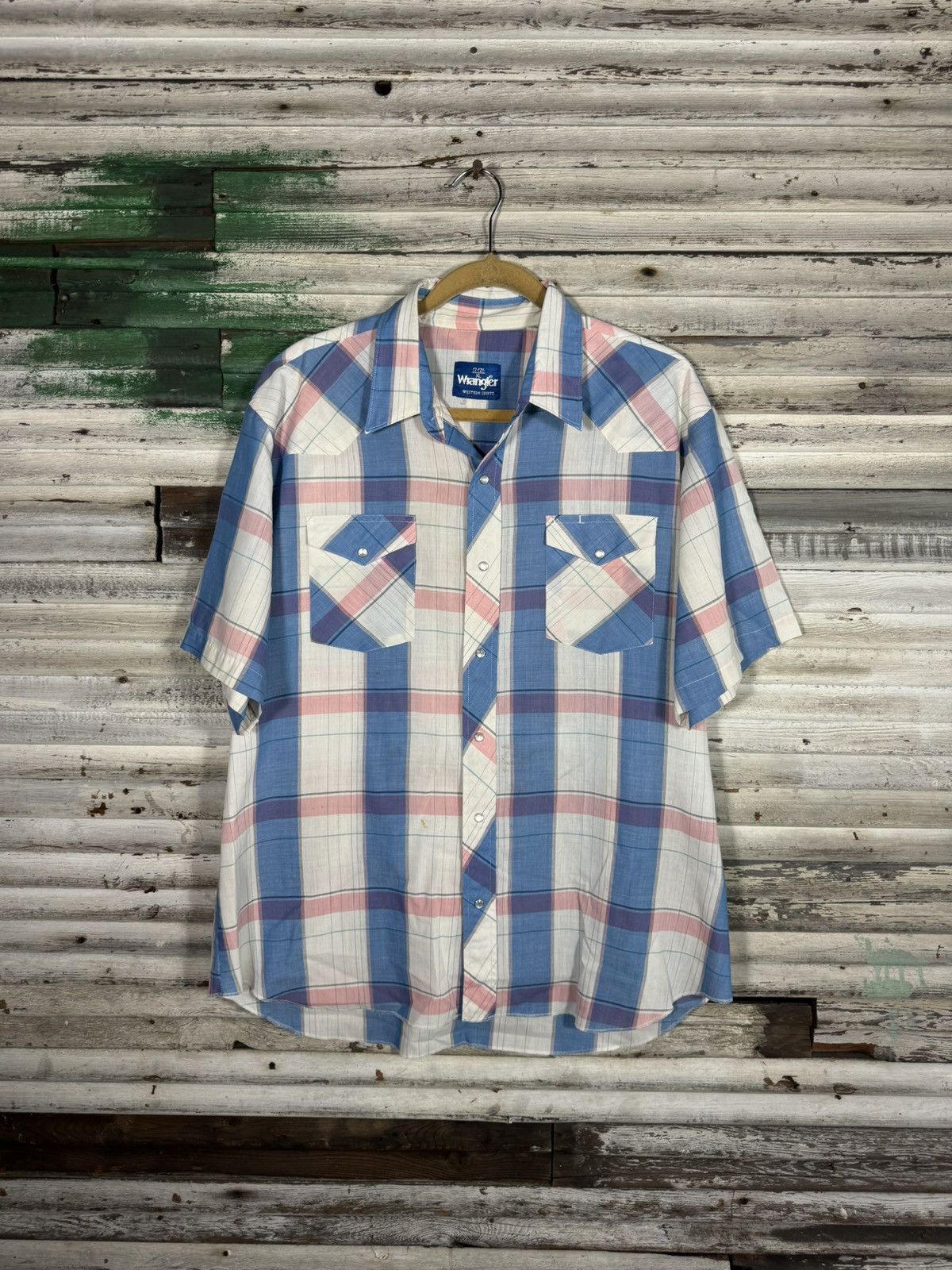 Vintage × Wrangler Vintage Wrangler Western Wear Shirt Size US XL / EU 56 / 4 - 1 Thumbnail