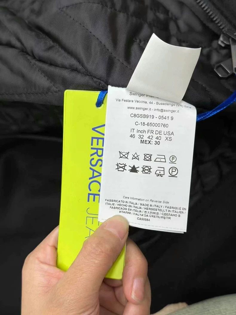 Versace Black casual leather jacket