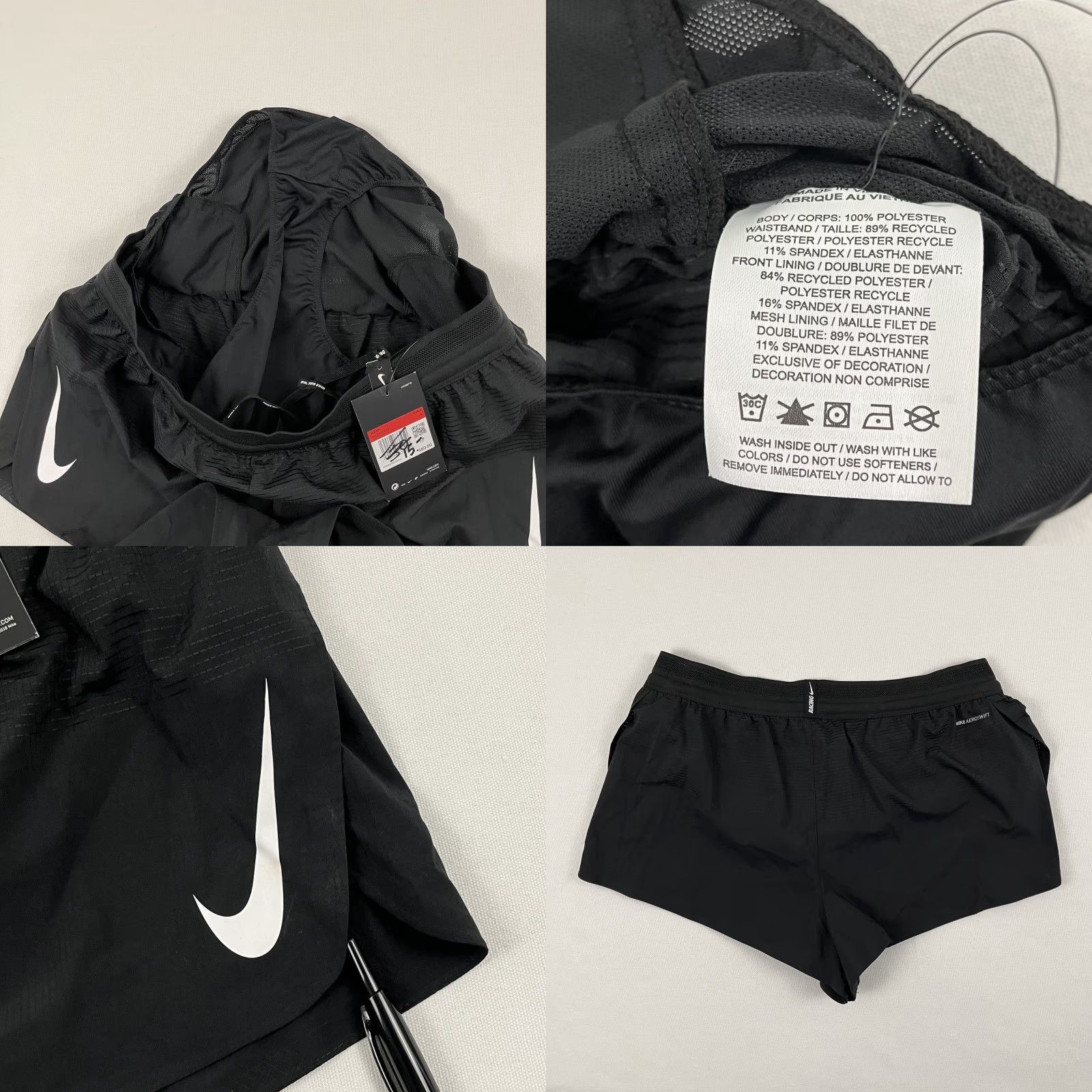 Nike Nike AeroSwift Shorts Men Large x 2" Lined Active Running Black AQ5257-010 Size US 33 - 8 Thumbnail
