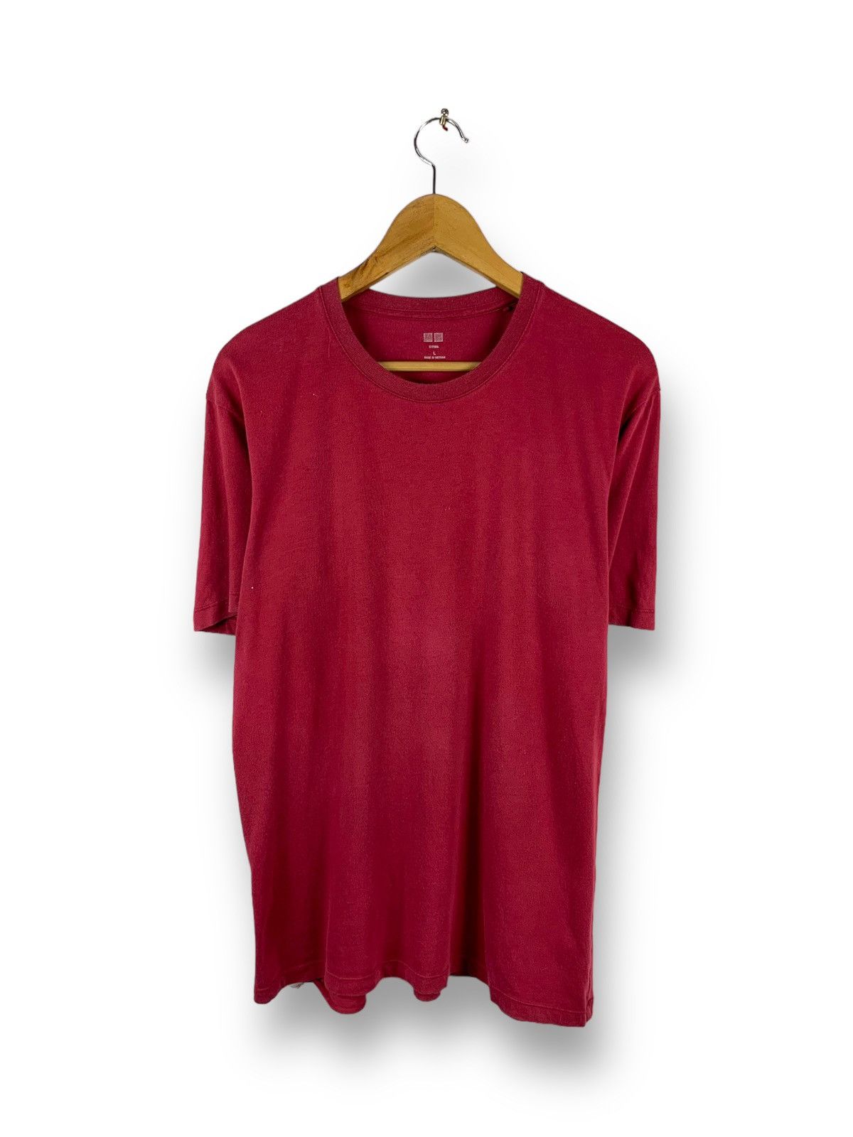 image of Steals! Uniqlo U Lemaire Plain Essential Tee in Maroon, Men's (Size Large)