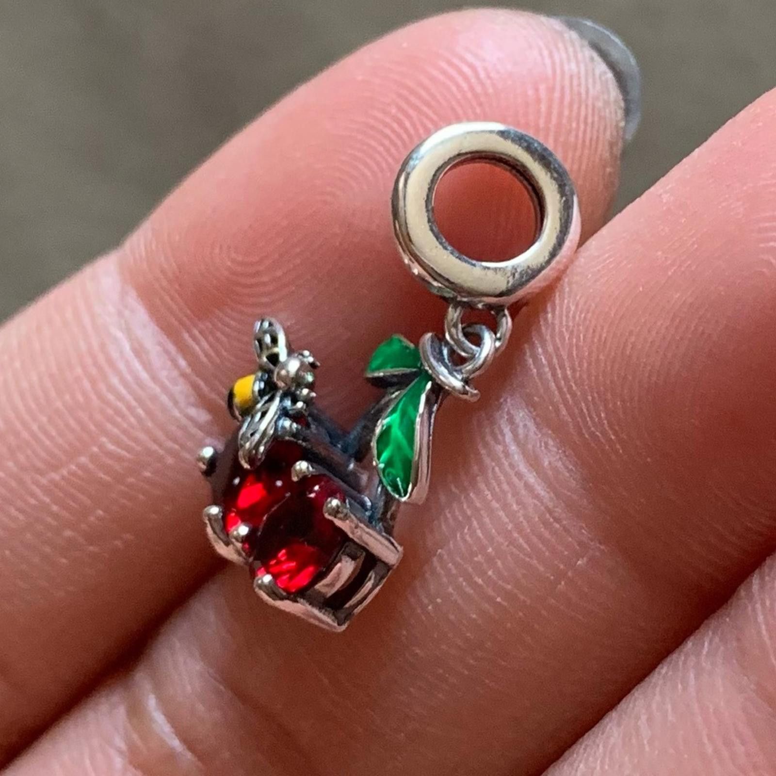 Other NWOT Cherry Fruit Crystal Dangle Charm Sterling Silver 925 Size ONE SIZE - 5 Thumbnail