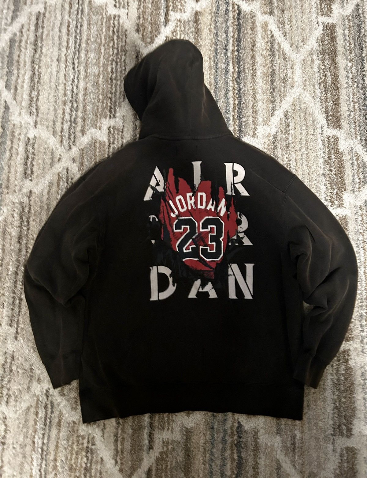 Jordan Brand Air Jordan MJ FLC Hoodie Black Gym Red Size US XXL / EU 58 / 5 - 3 Thumbnail
