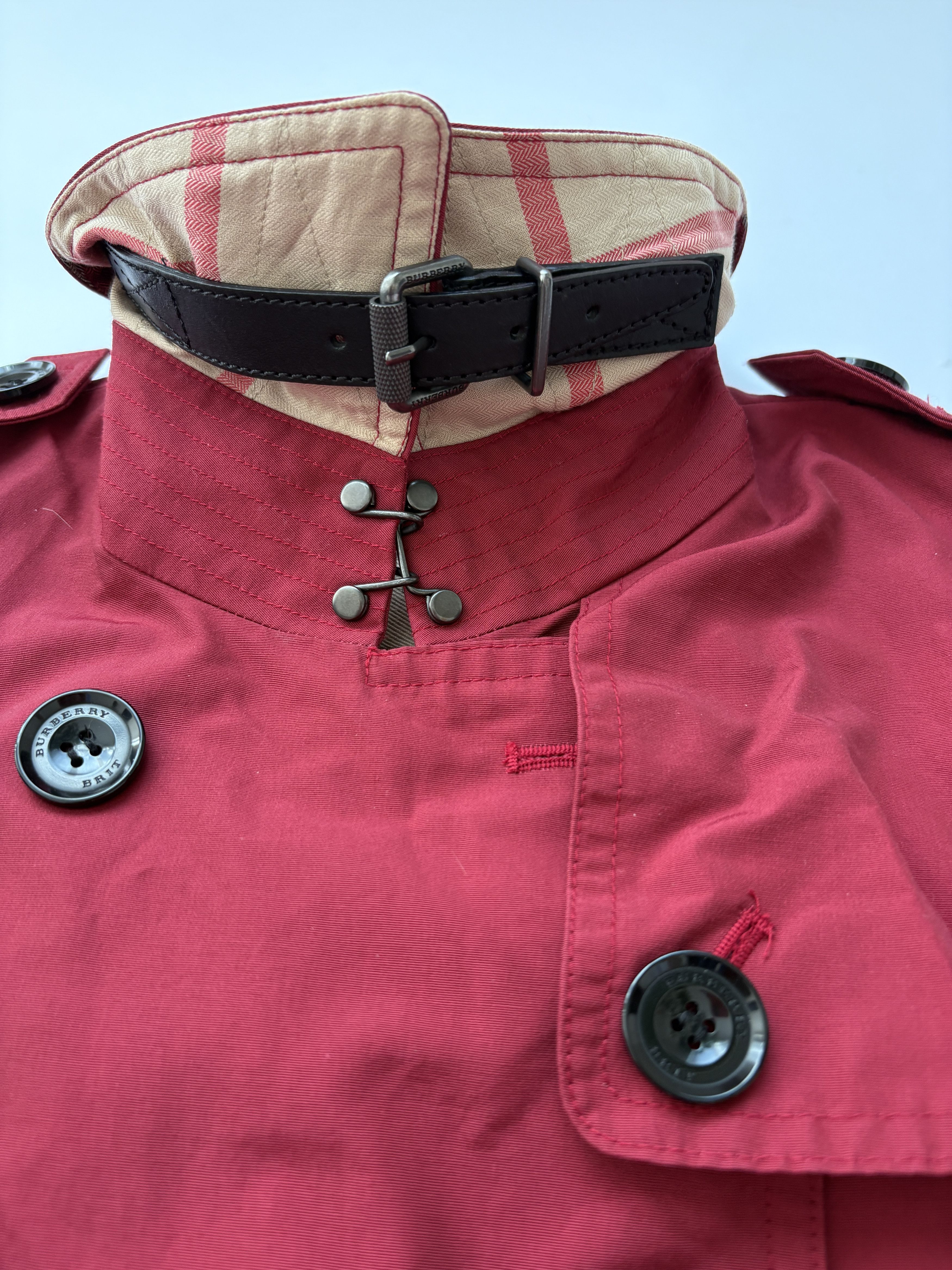 Burberry ⚡️QUICK SALE⚡️2015 Burberry SAMPLE Red Short Trench Coat Size XS / US 0-2 / IT 36-38 - 7 Thumbnail