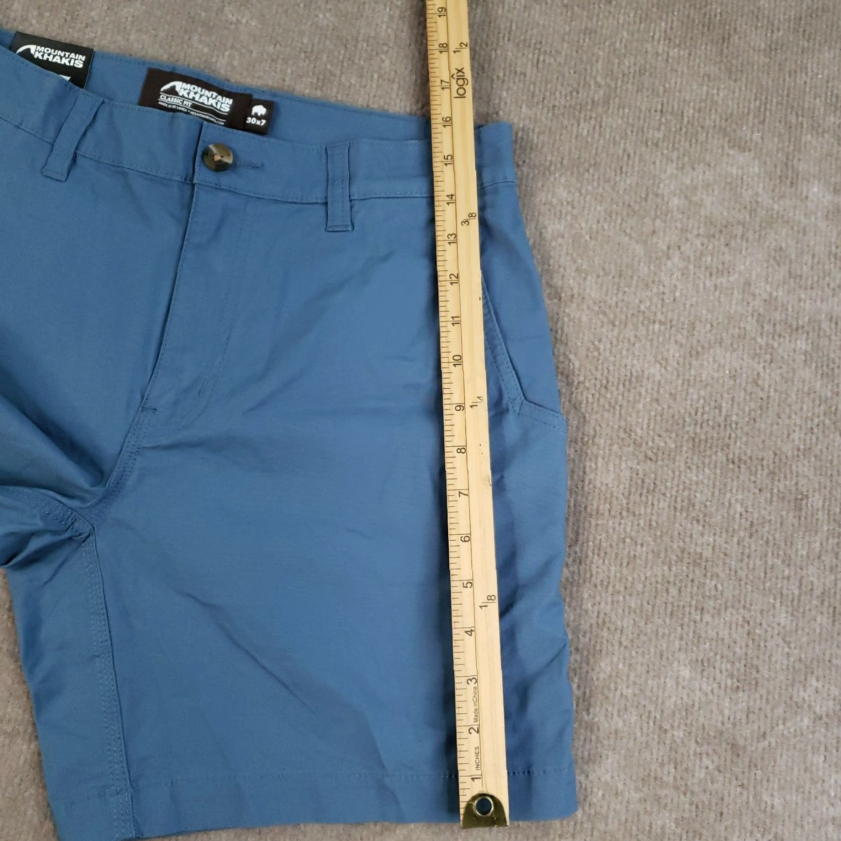 Mountain Khakis Mountain Khakis Shorts Mens Blue 7" Inseam Flat Front Stretch Poplin Classic Fit 30 Casual Chino 30 Mens Size US 30 / EU 46 - 4 Thumbnail