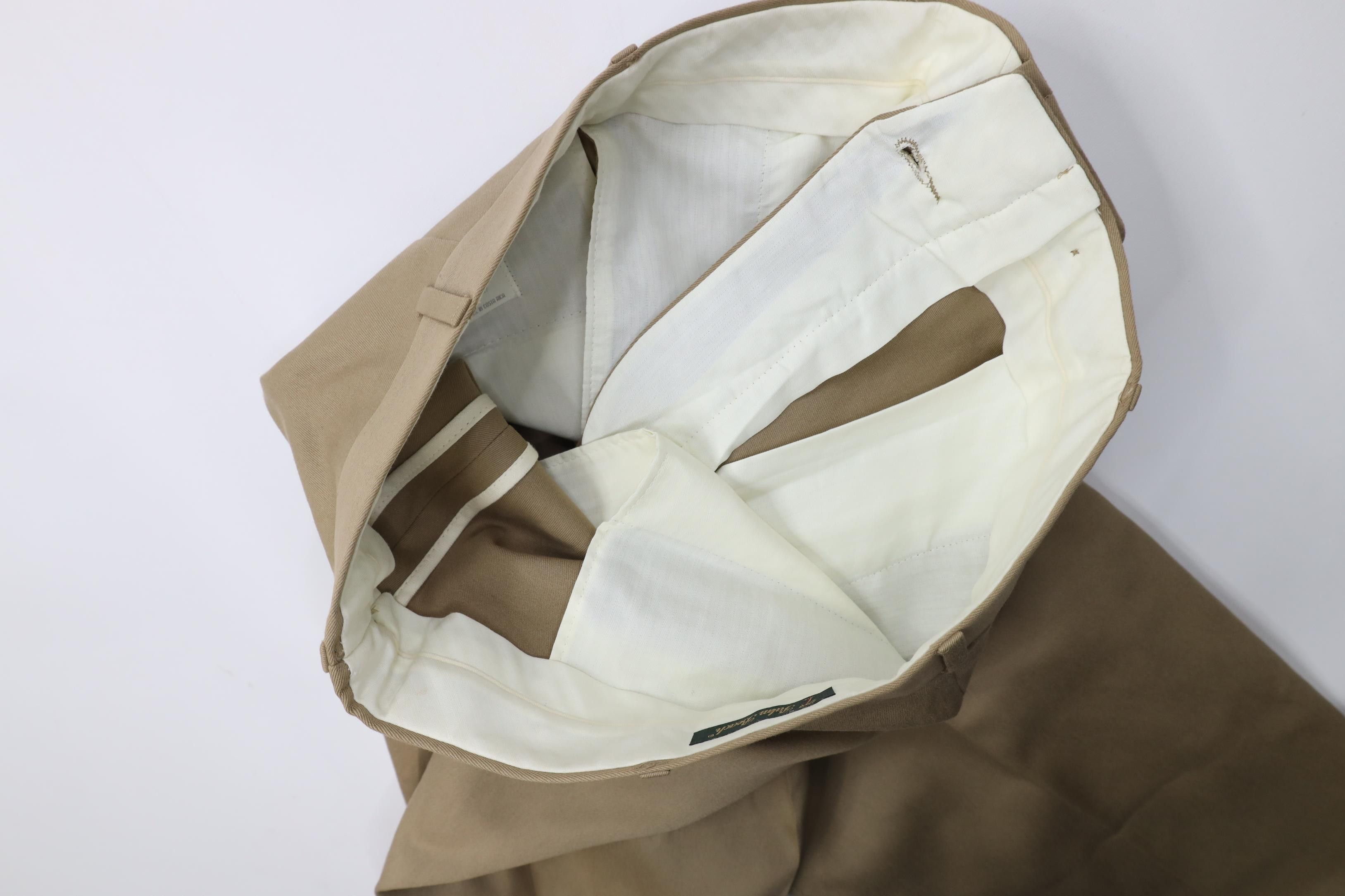 Vintage Vintage 90s Streetwear Wide Leg Chino Pants Trousers Beige Size US 36 / EU 52 - 11 Thumbnail