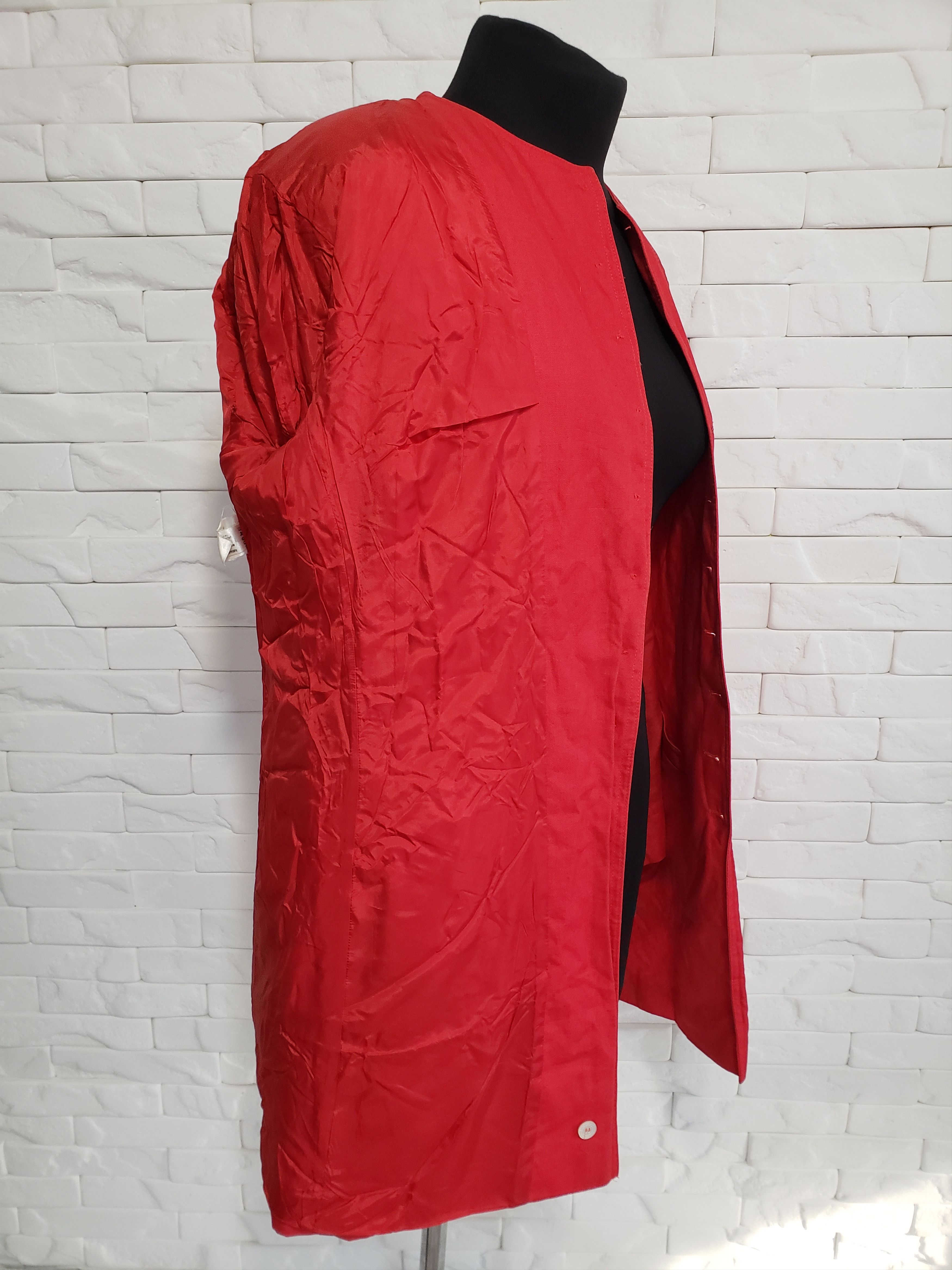 Designer Stylish women's jacket made of linen fabric. Size L / US 10 / IT 46 - 10 Thumbnail