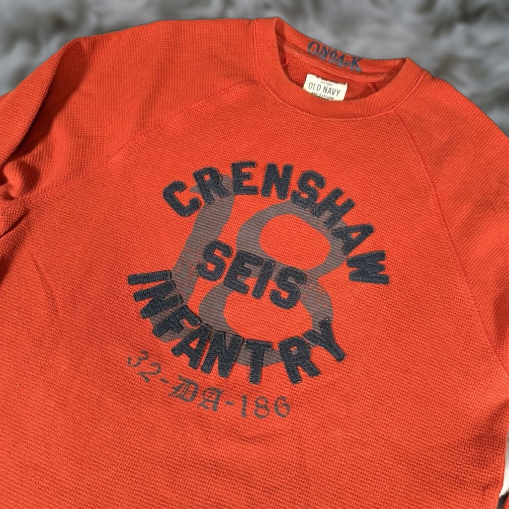 Old Navy Old Navy Crenshaw Seis Infantry Military Thermal Shirt Mens M Dark Orange Y2K Size US M / EU 48-50 / 2 - 1 Thumbnail