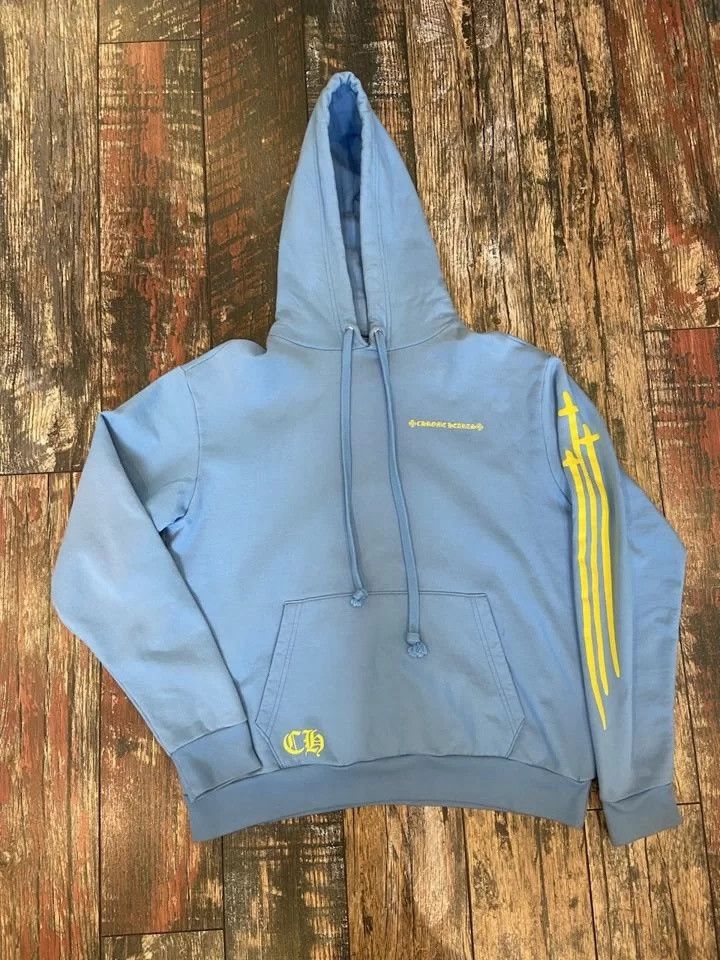 image of Chrome Hearts Miami Exclusive Hoodie in Blue, Men's (Size Medium)