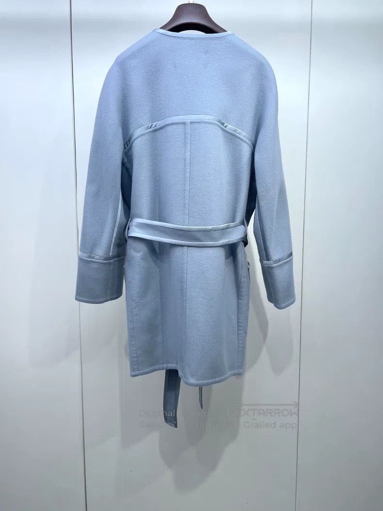Loro Piana Loro Piana Blue round neck belted cashmere coat Size S / US 4 / IT 40 - 2 Thumbnail