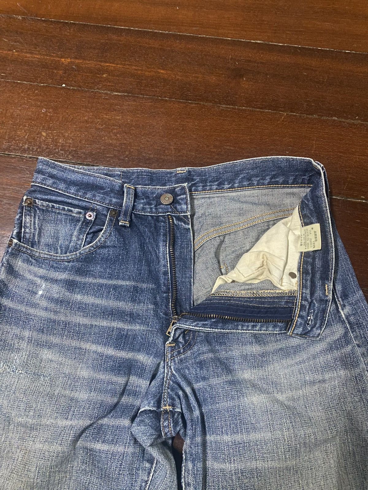Levi's Vintage Levis 510 Red Loop Jeans nice faded mud wash rework Size US 29 - 19 Thumbnail