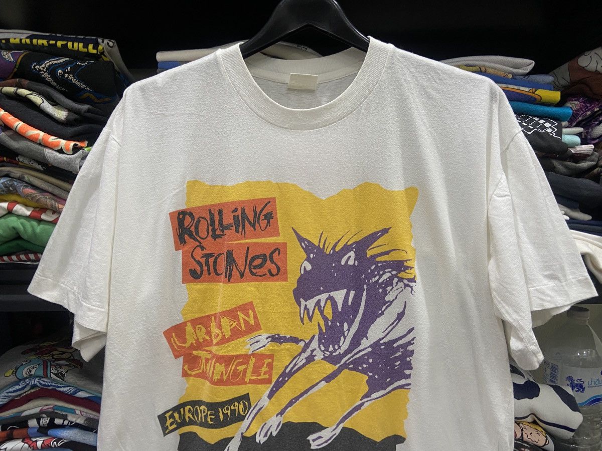 Band Tees Vintage 90s Rolling Stones Urban Jungle Rock Tour T-Shirt Size US XL / EU 56 / 4 - 2 Thumbnail
