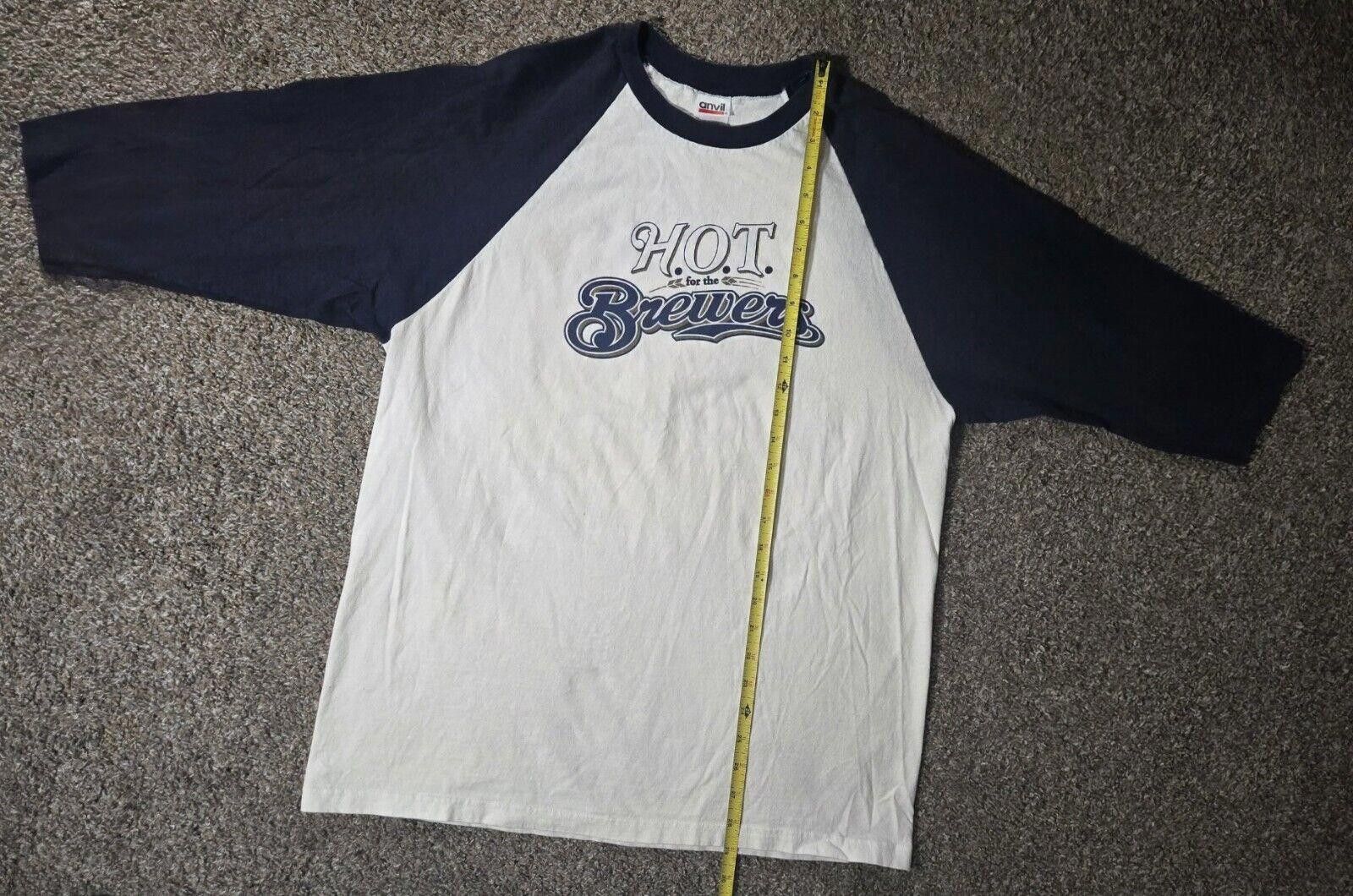 Anvil Anvil Preshrunk 3/4 Sleeve H.O.T. For The Brewers Shirt Size US L / EU 52-54 / 3 - 6 Thumbnail
