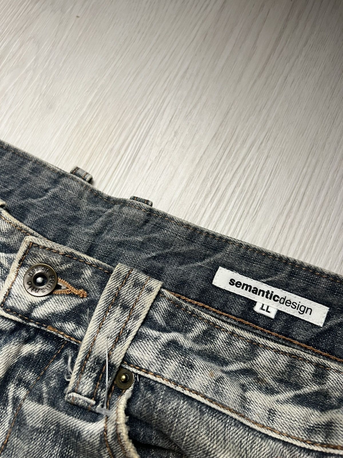 If Six Was Nine Semantic Design Tribal Tatto Printed Destroyed Flare Jeans Size US 32 / EU 48 - 7 Thumbnail