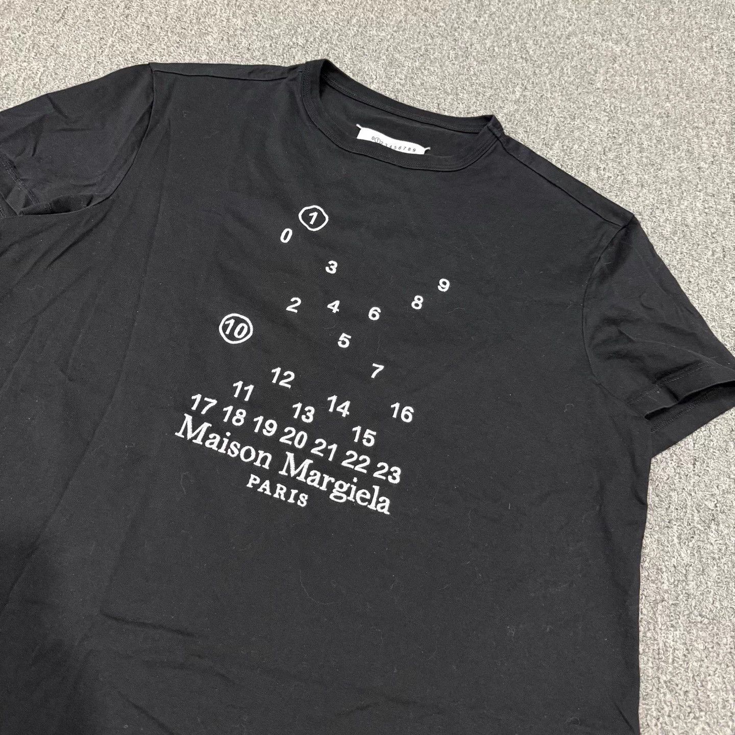 Maison Margiela Maison Margiela Black Digit SS Tee XS 99 New Size XS / US 0-2 / IT 36-38 - 3 Thumbnail