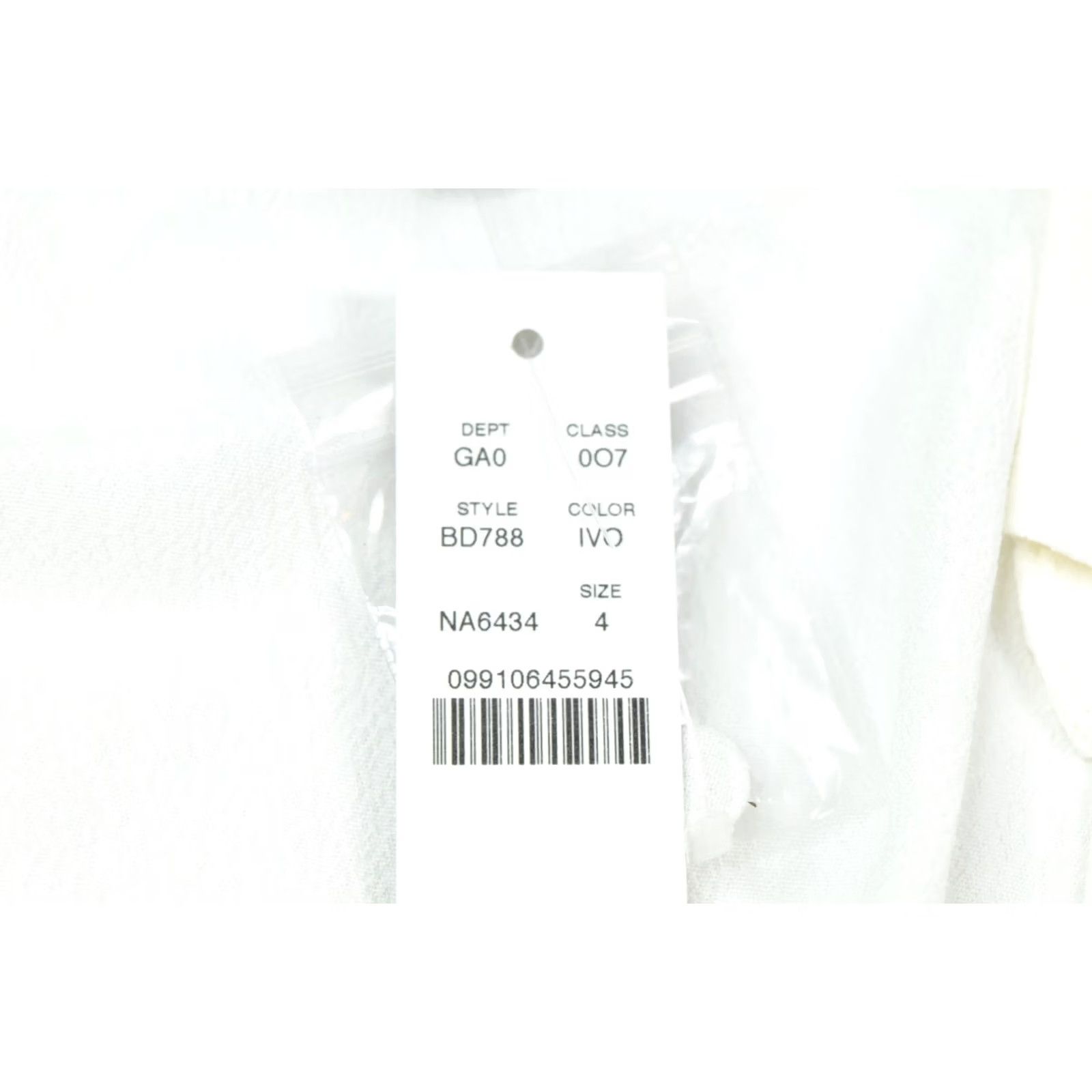 J.Crew VINTAGE J.CREW Drapey Crepe Wrap Top Ivory Long Sleeve V-Neck Slim Fit Viscose — 4 Womens Shirt Size S / US 4 / IT 40 - 7 Thumbnail