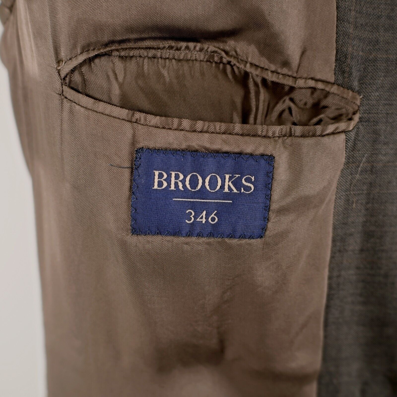 Brooks Brothers Brooks Brothers Gray Wool Sharksking W/ Brown Windowpane 3 B Size 44L - 9 Thumbnail