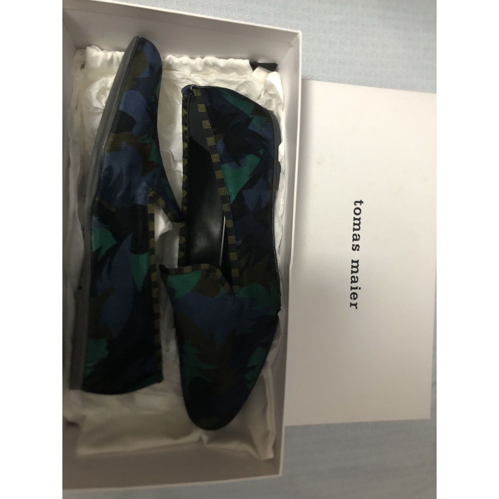 Tomas Maier Tomas Maier Camo Palm Smoking slipper sz. 10 Size US 10 / EU 43 - 7 Thumbnail
