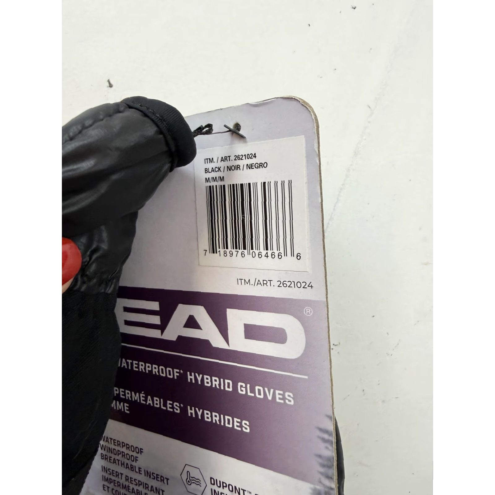 Vintage HEAD Womens Medium Black Waterproof Hybrid Winter Gloves Touchscreen Insulated Glove Size ONE SIZE - 3 Thumbnail
