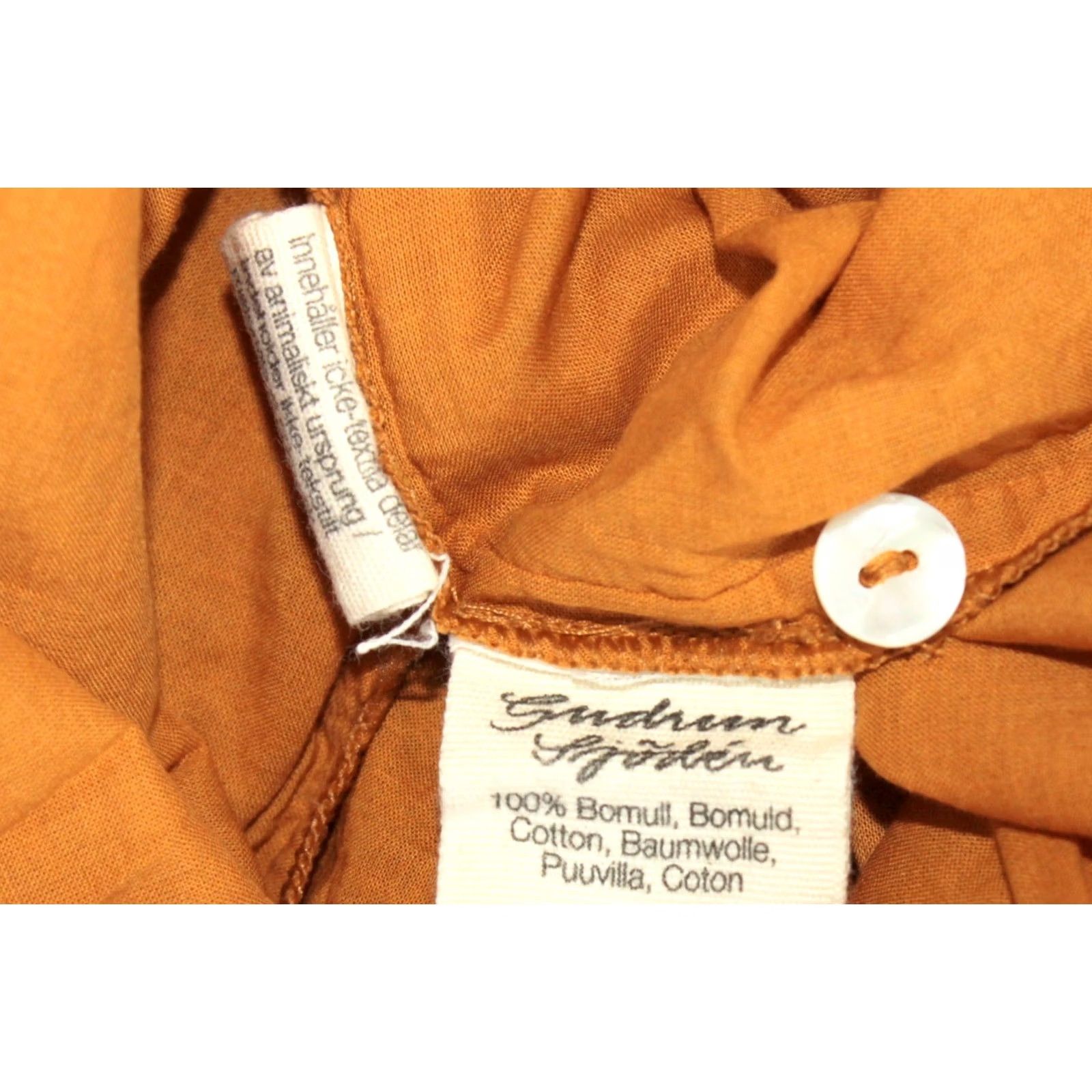 Vintage Gudrun Sjoden Womens Tunic XS Yellow Shirt/Blouse Size XS / US 0-2 / IT 36-38 - 5 Thumbnail