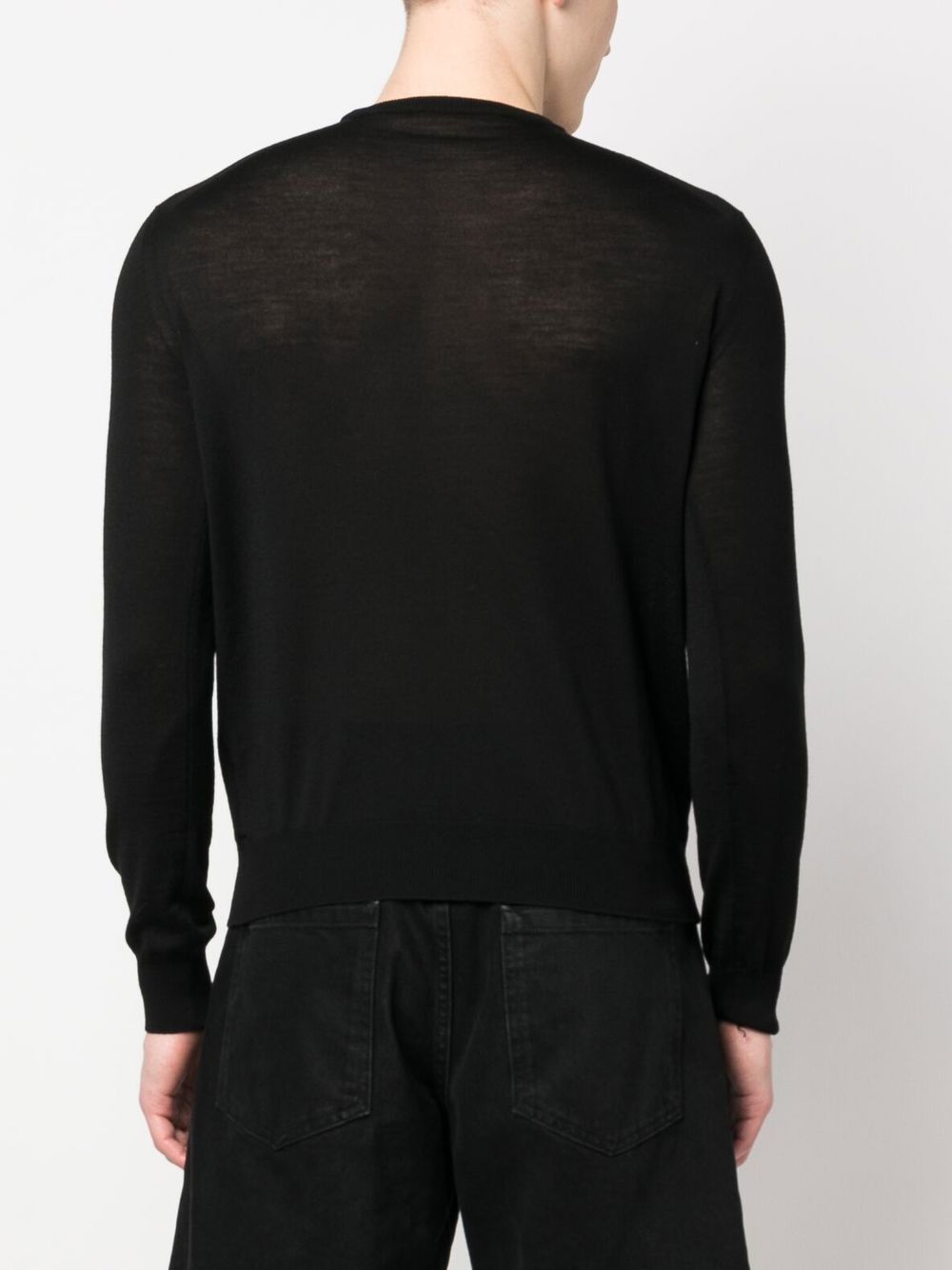 Raf Simons o1mle1124 V-Neck Knit Sweater in Black Size US L / EU 52-54 / 3 - 4 Thumbnail