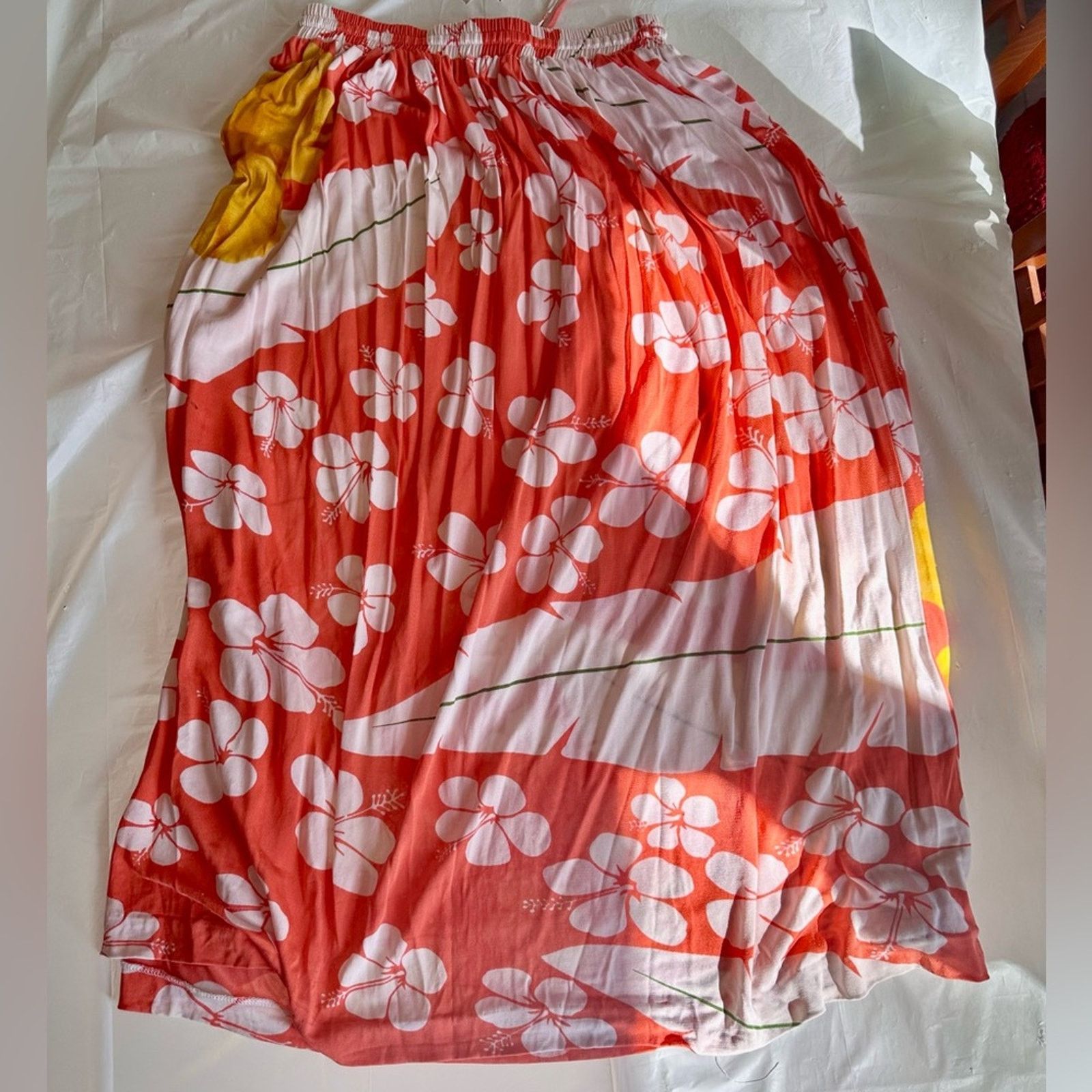 & Other Stories Nieves Lavi Orange Floral Skirt L Size 32" / US 10 / IT 46 - 2 Thumbnail