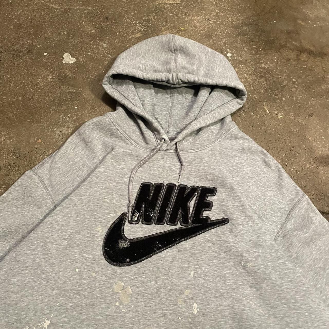 Nike 2000s Nike Gray Hoodie Cool Paint Splash On Front Size XL Size US XL / EU 56 / 4 - 3 Thumbnail