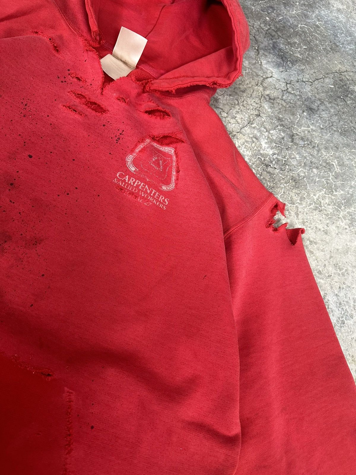 Designer × Vintage Vintage Thrashed Work Hoodie Size US XL / EU 56 / 4 - 6 Thumbnail