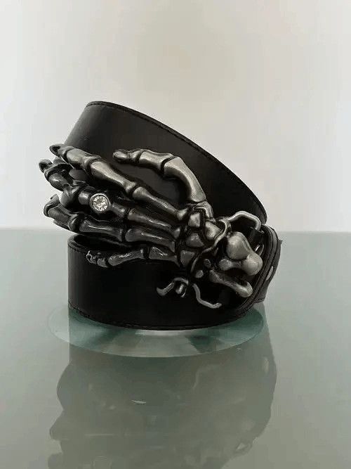 Japanese Brand Rhinestone Skeleton Hand Belt Size ONE SIZE - 2 Thumbnail