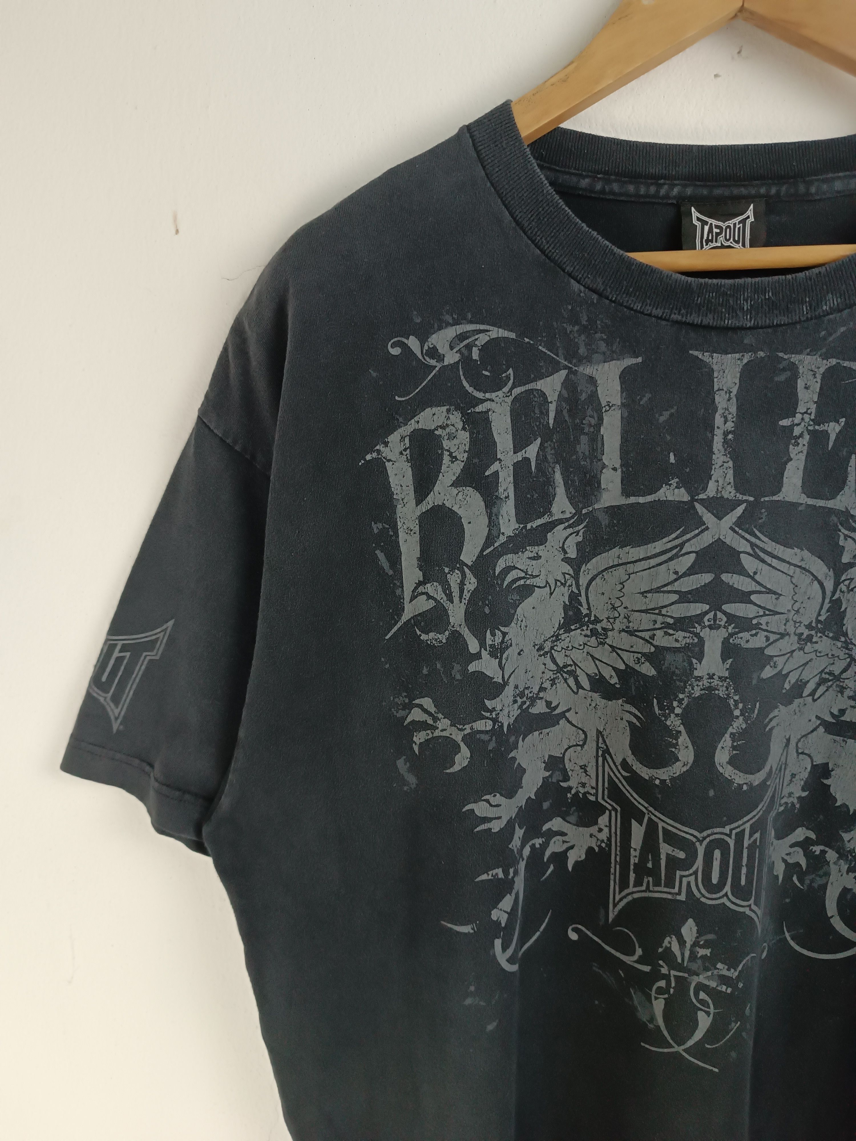 Tapout VINTAGE Y2K FADED TAPOUT TEE AFFLICTION IFSIXWASNINE UFC Size US XL / EU 56 / 4 - 5 Thumbnail