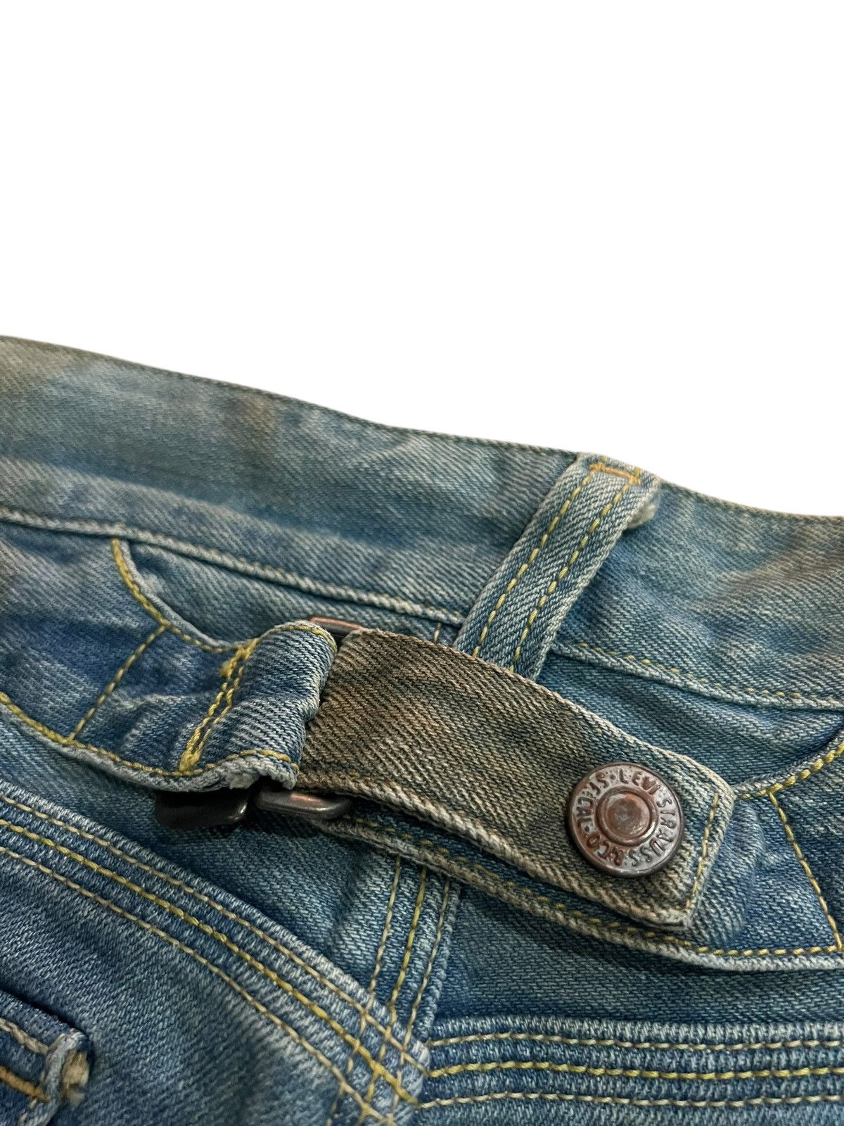 Levi's × Levi's Vintage Clothing 🌈90’s Style Levis Lot 907 Distress Mud Wash Flare Jean Japan Size US 28 / EU 44 - 18 Thumbnail