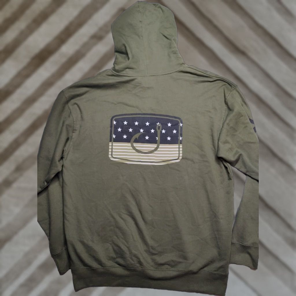 Emerica AVID Merica Fatigue Green Hoodie Mens XL Pullover Hooded Fleece Graphic Print Size US XL / EU 56 / 4 - 1 Thumbnail