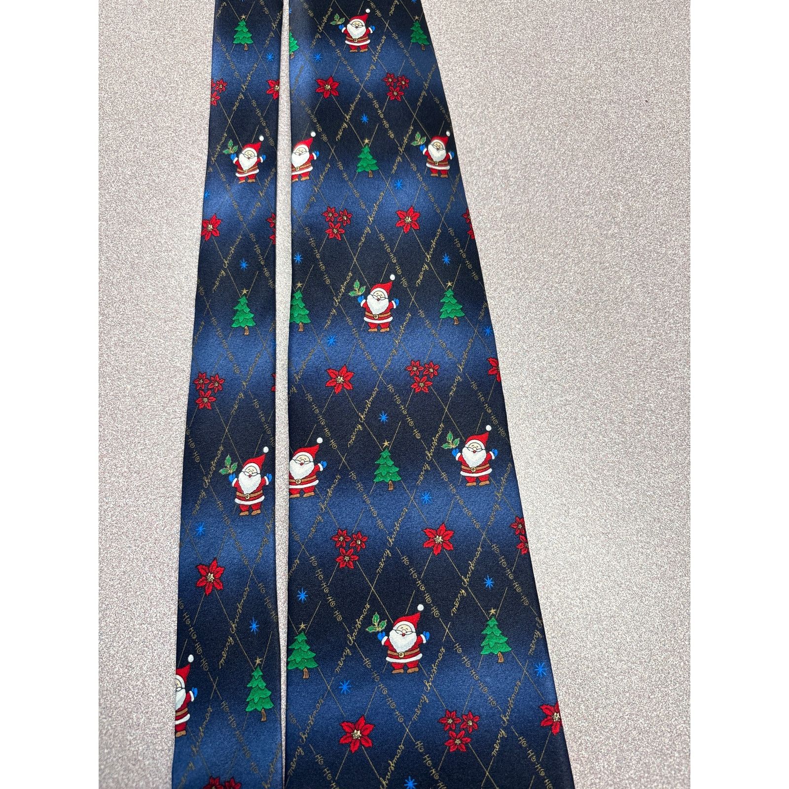 Other Hallmark Holiday Traditions Dark Blue Christmas Silk Tie Size ONE SIZE - 8 Thumbnail