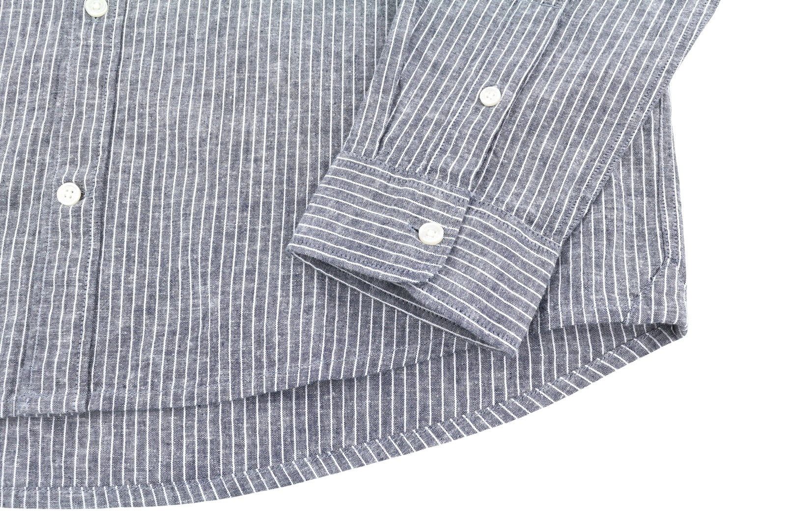 Tommy Hilfiger LINEN MIX L Blue Mandarin Striped 87683 Size US L / EU 52-54 / 3 - 6 Thumbnail
