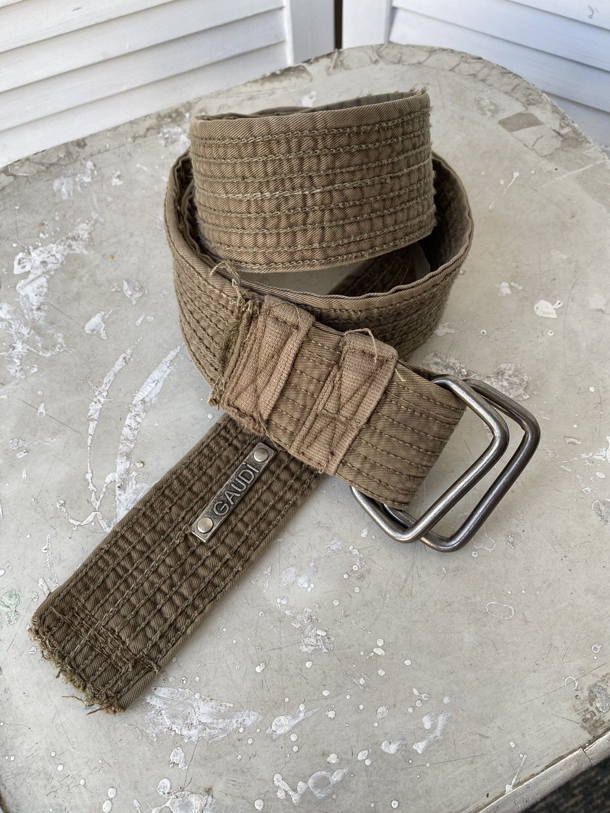 Japanese Brand Gaudi Japanese Style Knit Belt Avantgarde Grunge Y2K 90s Size ONE SIZE - 6 Thumbnail