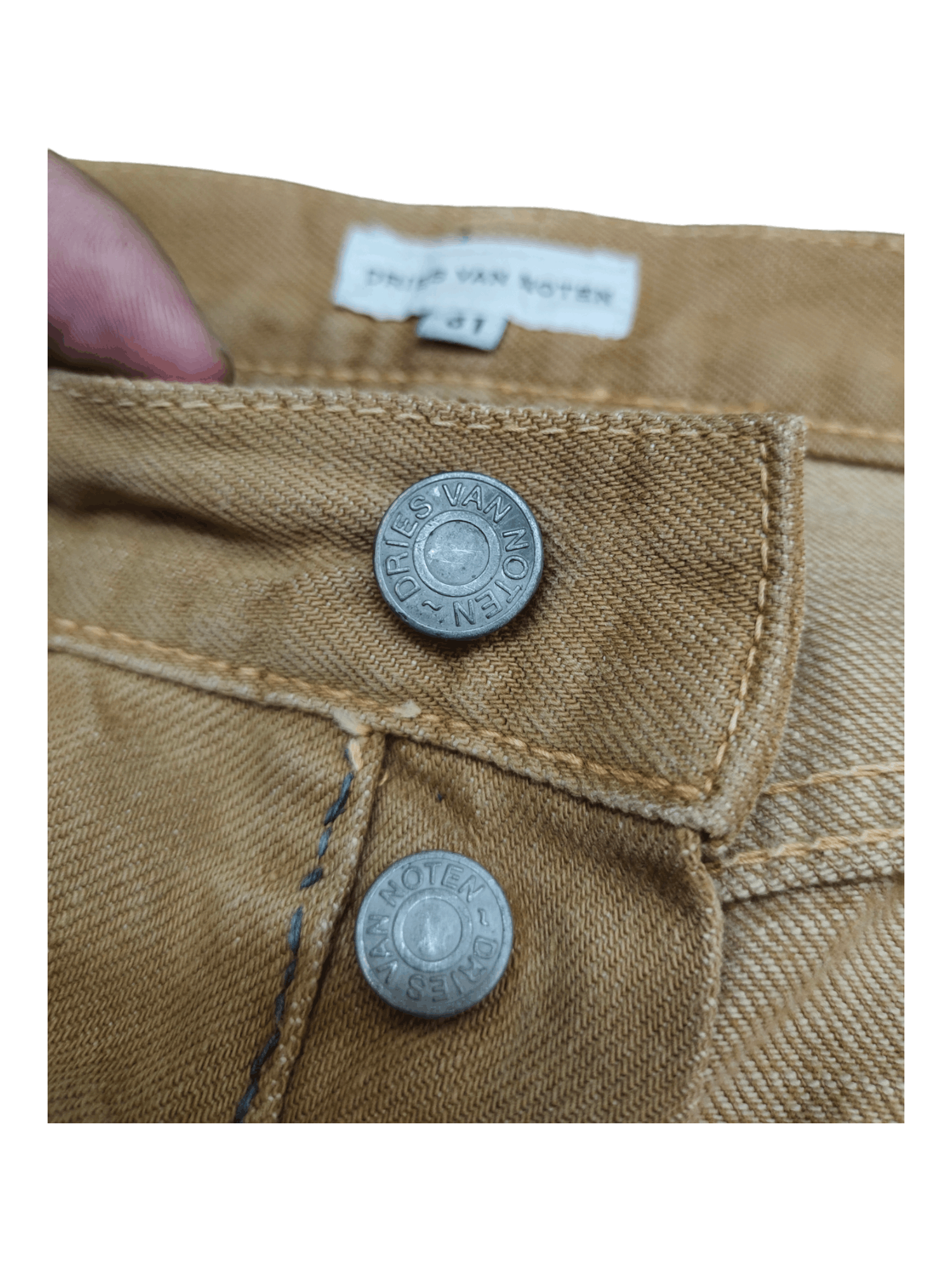 Dries Van Noten 1990s Dries Van Noten Persimmon Selvedge Distress Jeans Size US 30 / EU 46 - 10 Thumbnail