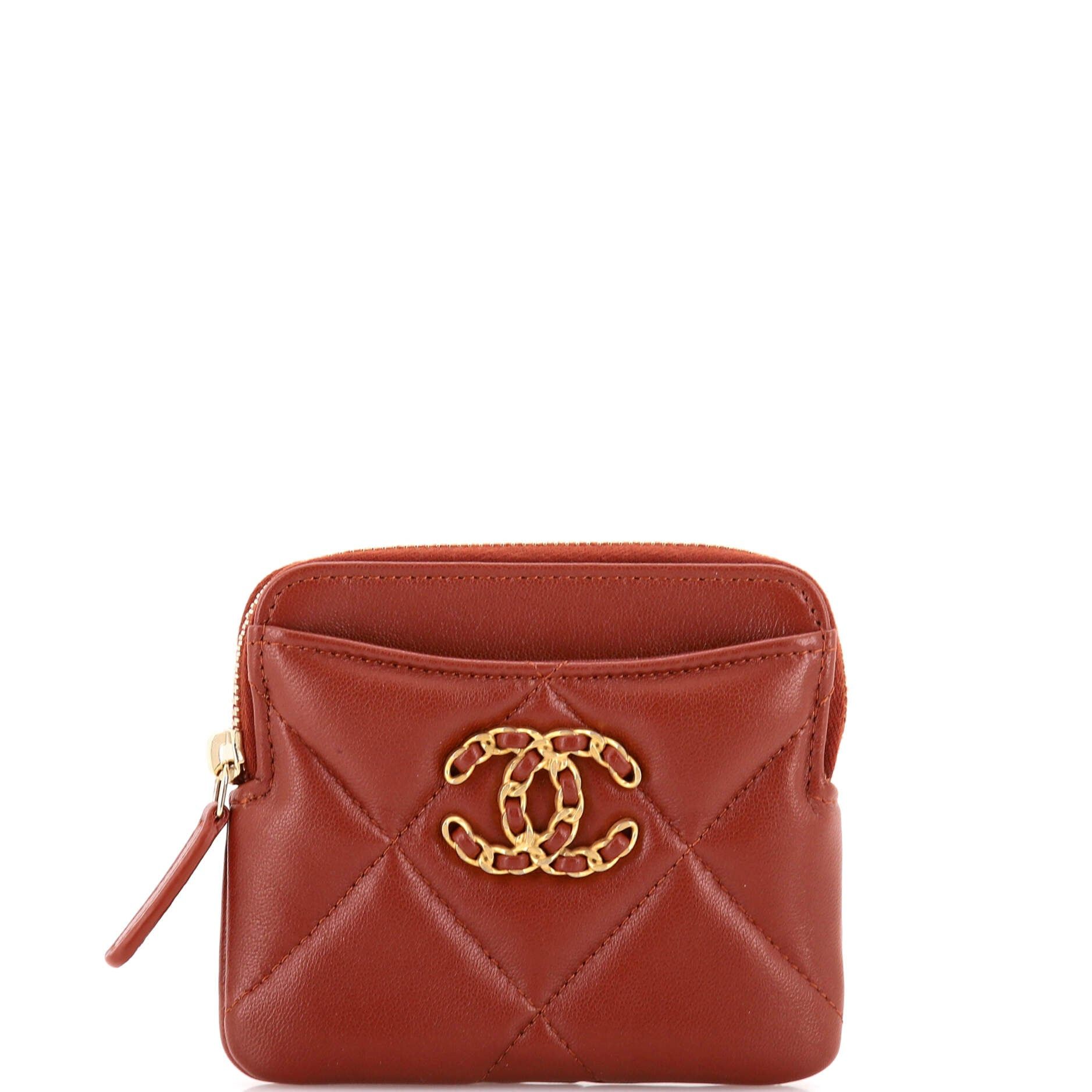 Chanel 19 Square Zip Around Card Holder Wallet Size ONE SIZE - 1 Thumbnail