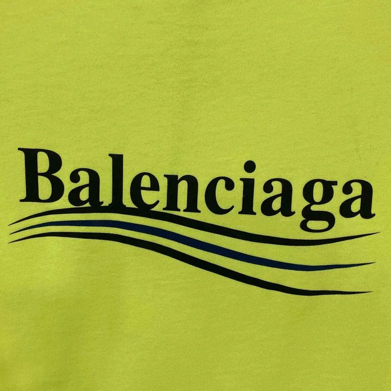 Balenciaga Balenciaga Fluorescent Yellow Coke Logo T-Shirt Size US XS / EU 42 / 0 - 3 Thumbnail