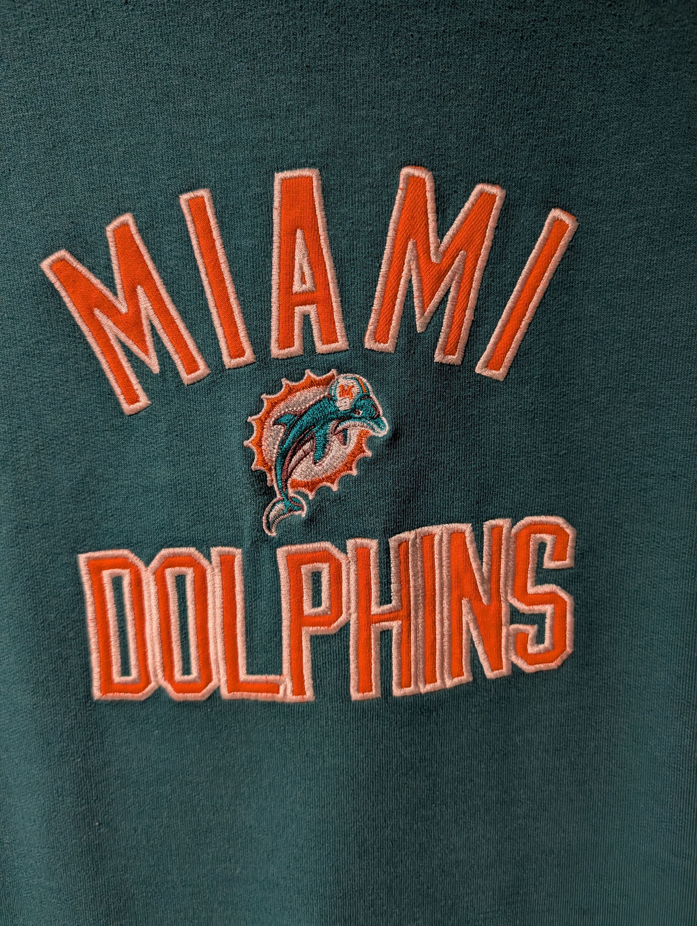 NFL Vintage 90s Miami Dolphins NFL Reebok Boys XL Sweatshirt Size US XL / EU 56 / 4 - 2 Thumbnail
